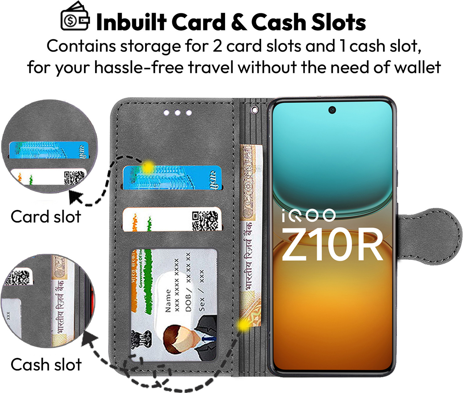 Image of Mobishield Flip Cover for iQOO Z10R 5G