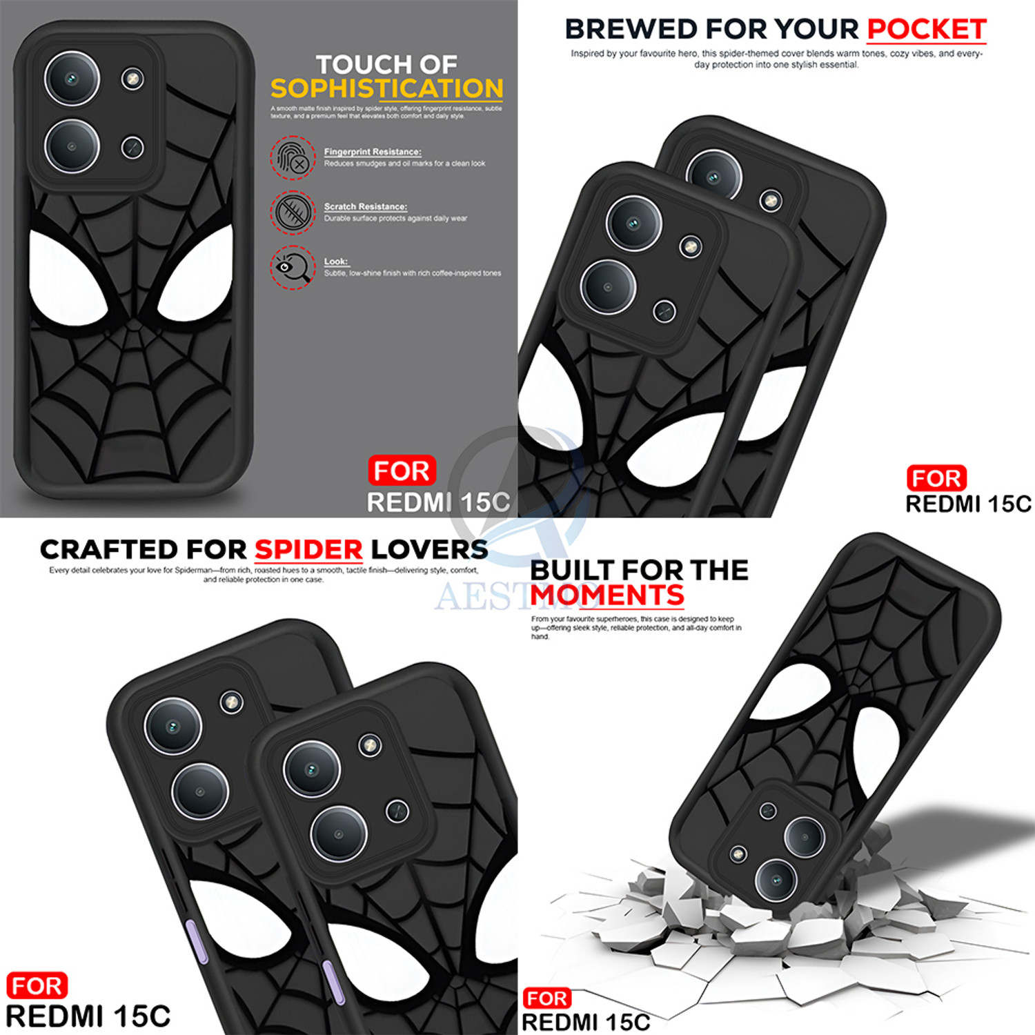Image of AESTMO Back Cover for Redmi 15C 5G