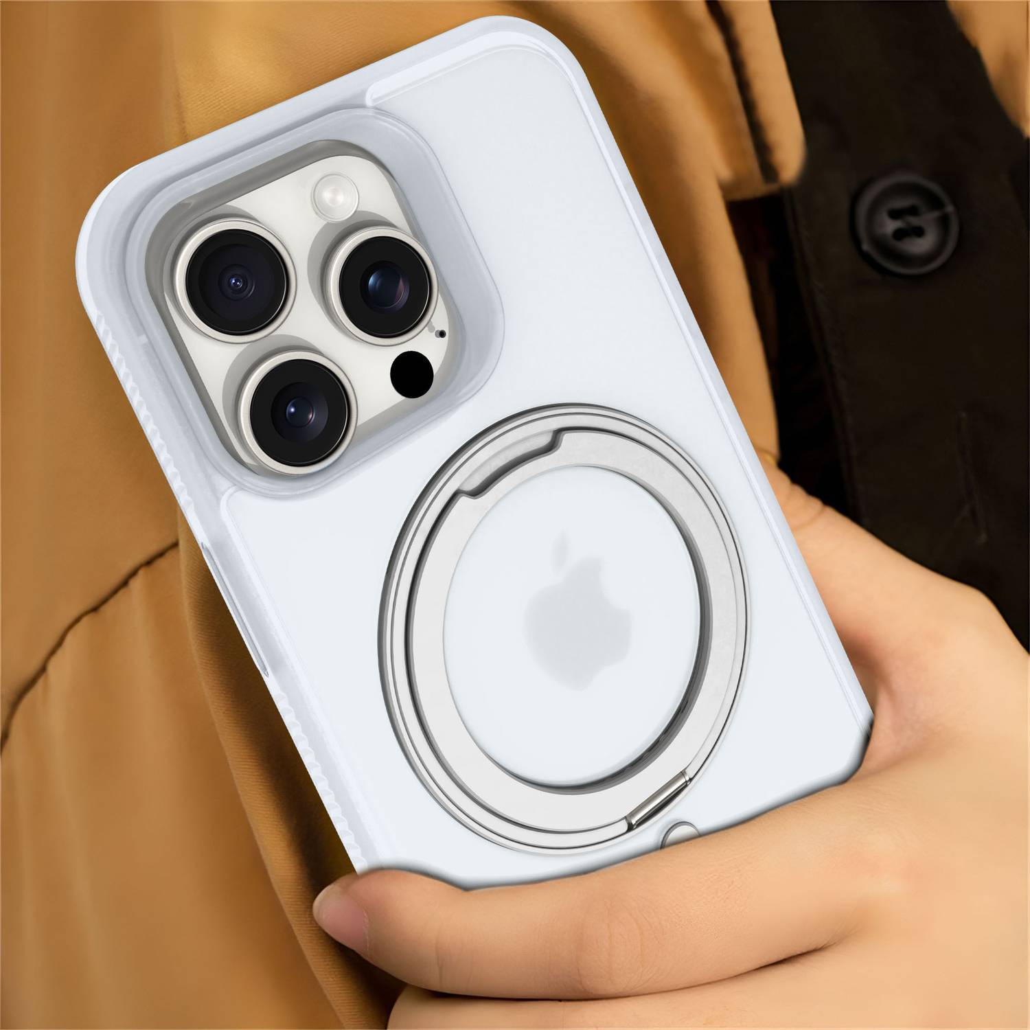eller santé Back Cover for iPhone 16 Pro Max, White - Image 5