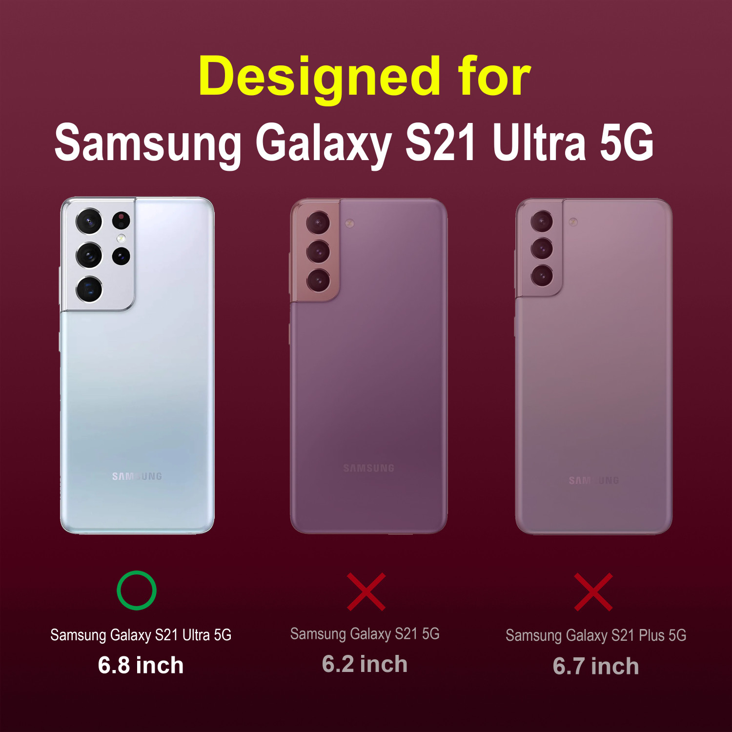 Image of Zapcase Back Cover for Samsung Galaxy S21 Ultra