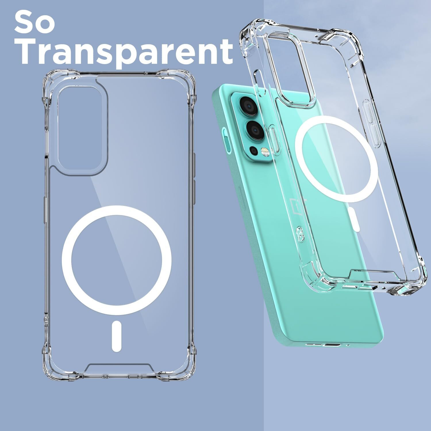Image of MOBIDEER Back Cover for OnePlus Nord 2 5G, Magnetic Strong MagSafe Ring Holder