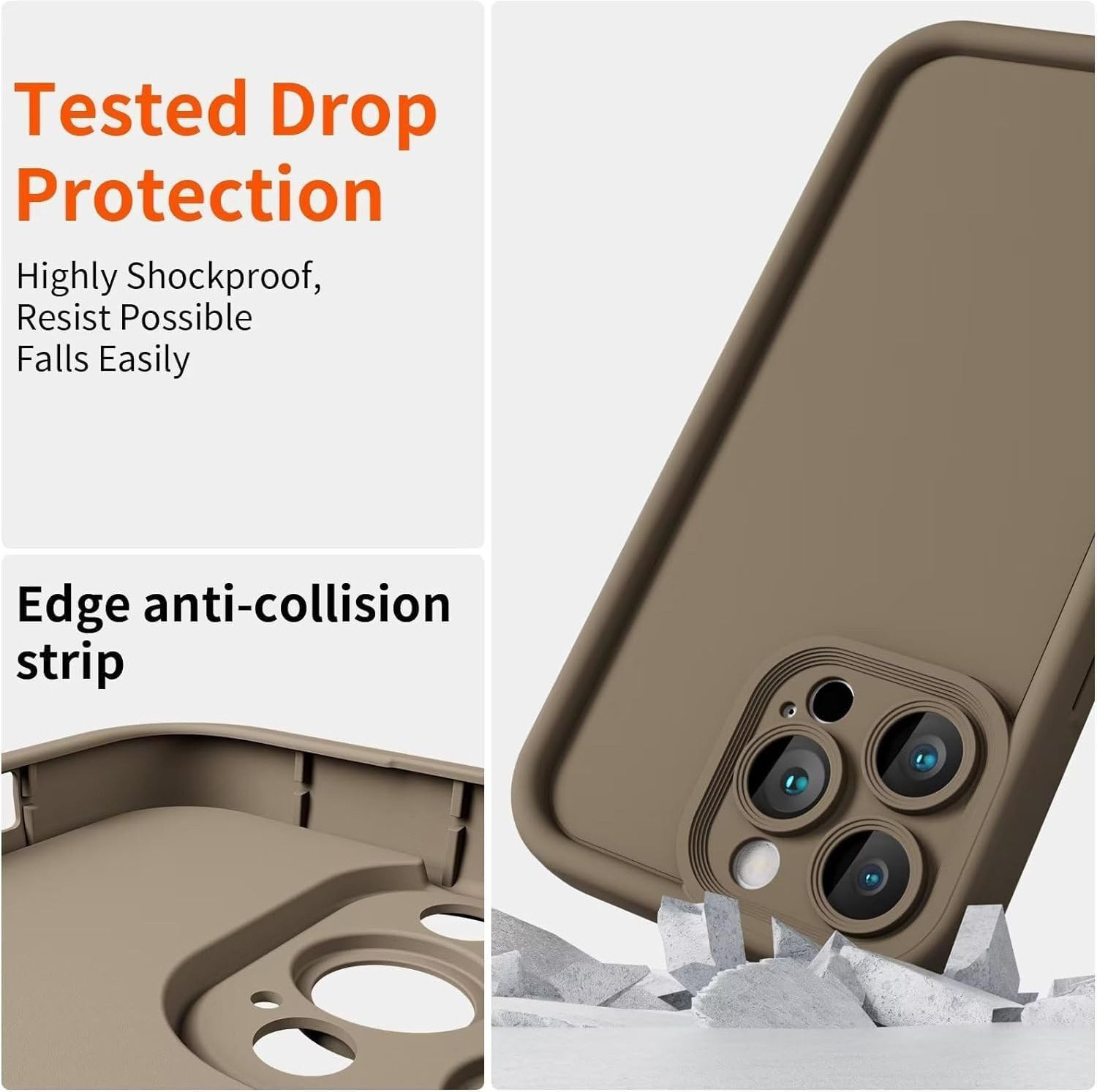 Image of SCALEBEE Back Cover for Apple iPhone 15 Pro Soft Silicon Anti Shock Scratch Proof Camera Protection Phone Case
