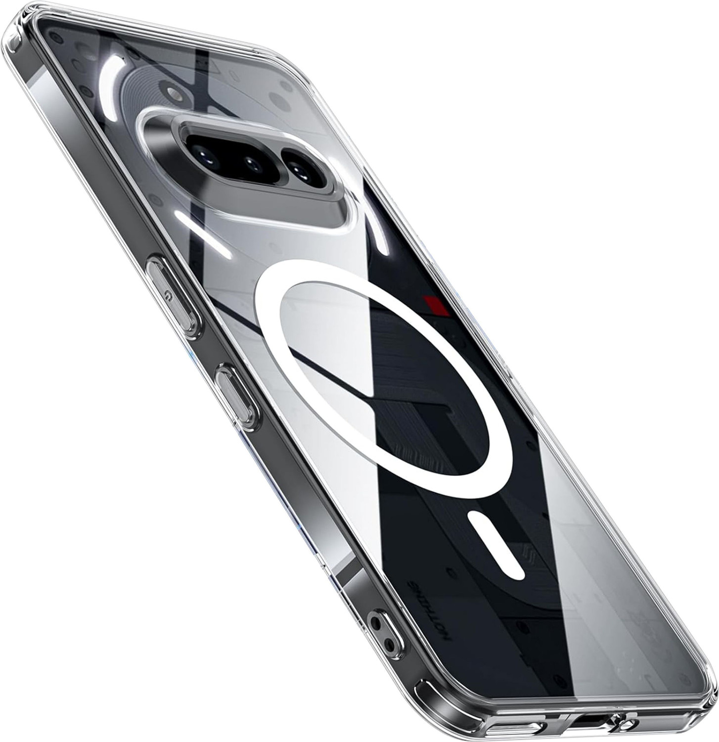 Image of FONKR Back Cover for Nothing Phone (3a), Magnetic Transparent Case, Crystal Clear Case, Anti Yellow case