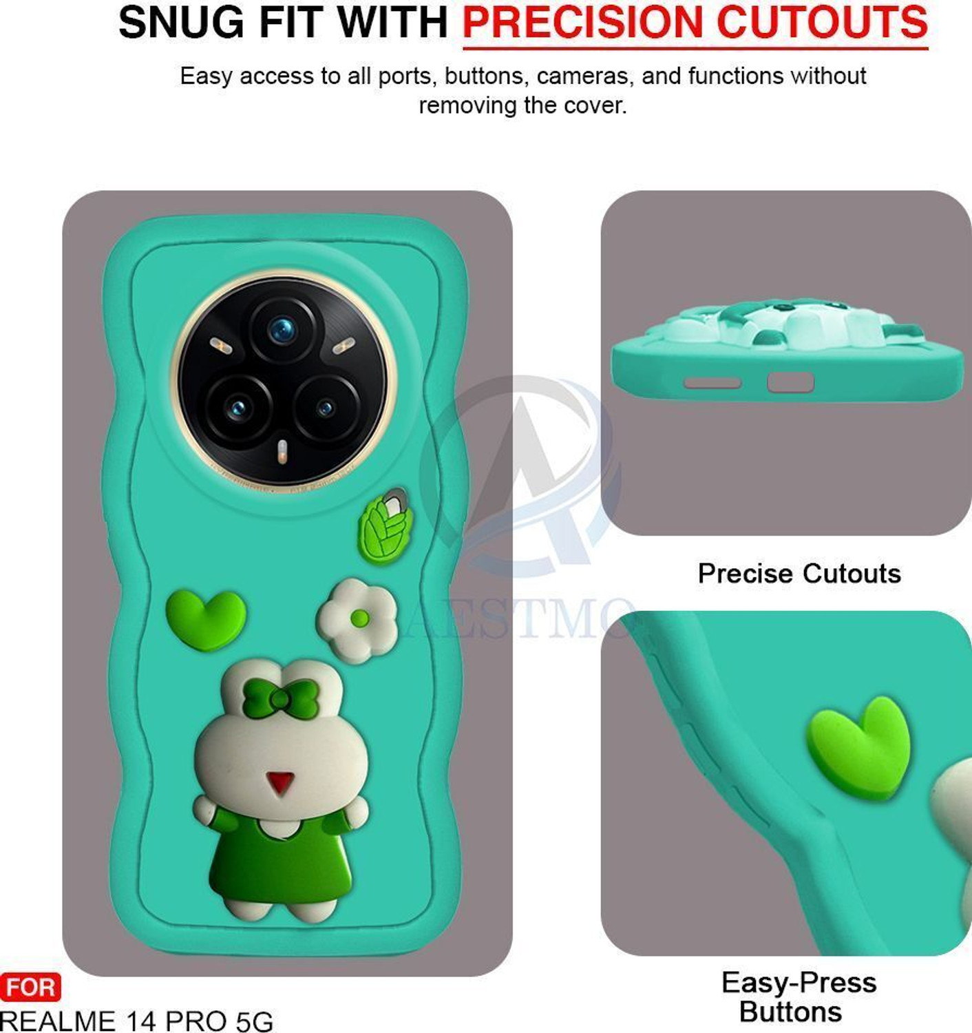 Image of AESTMO Back Cover for realme 14 Pro 5G