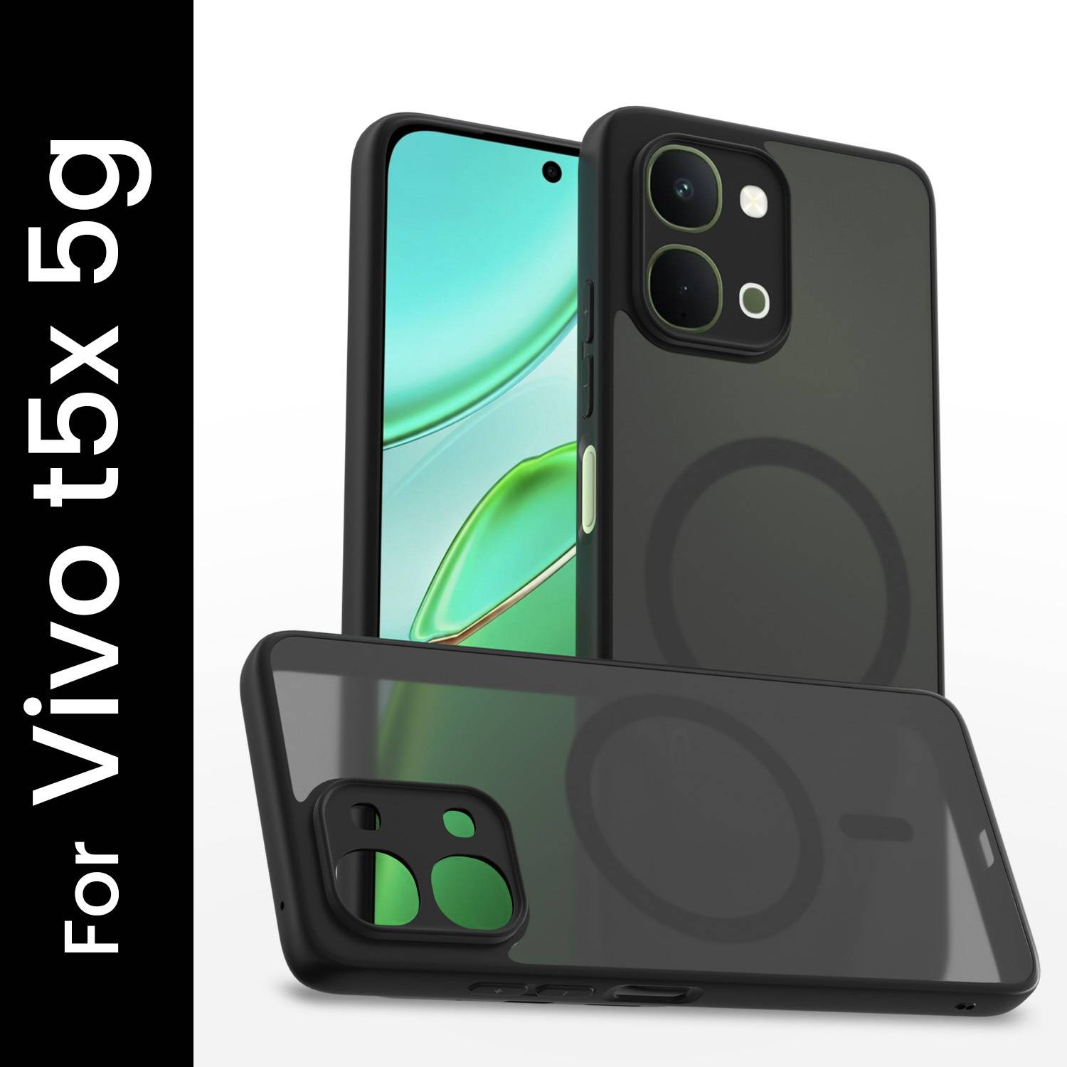 Flipkart SmartBuy Back Cover for Vivo T5x 5G Black