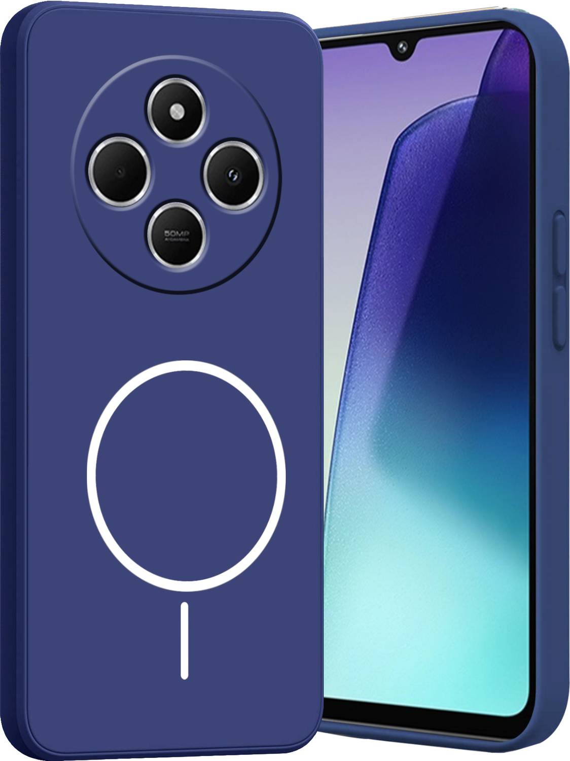 Ascensify Back Cover for Redmi A4 5G Soft Silicone, Flexible, Slim Case with Printed Ring Design