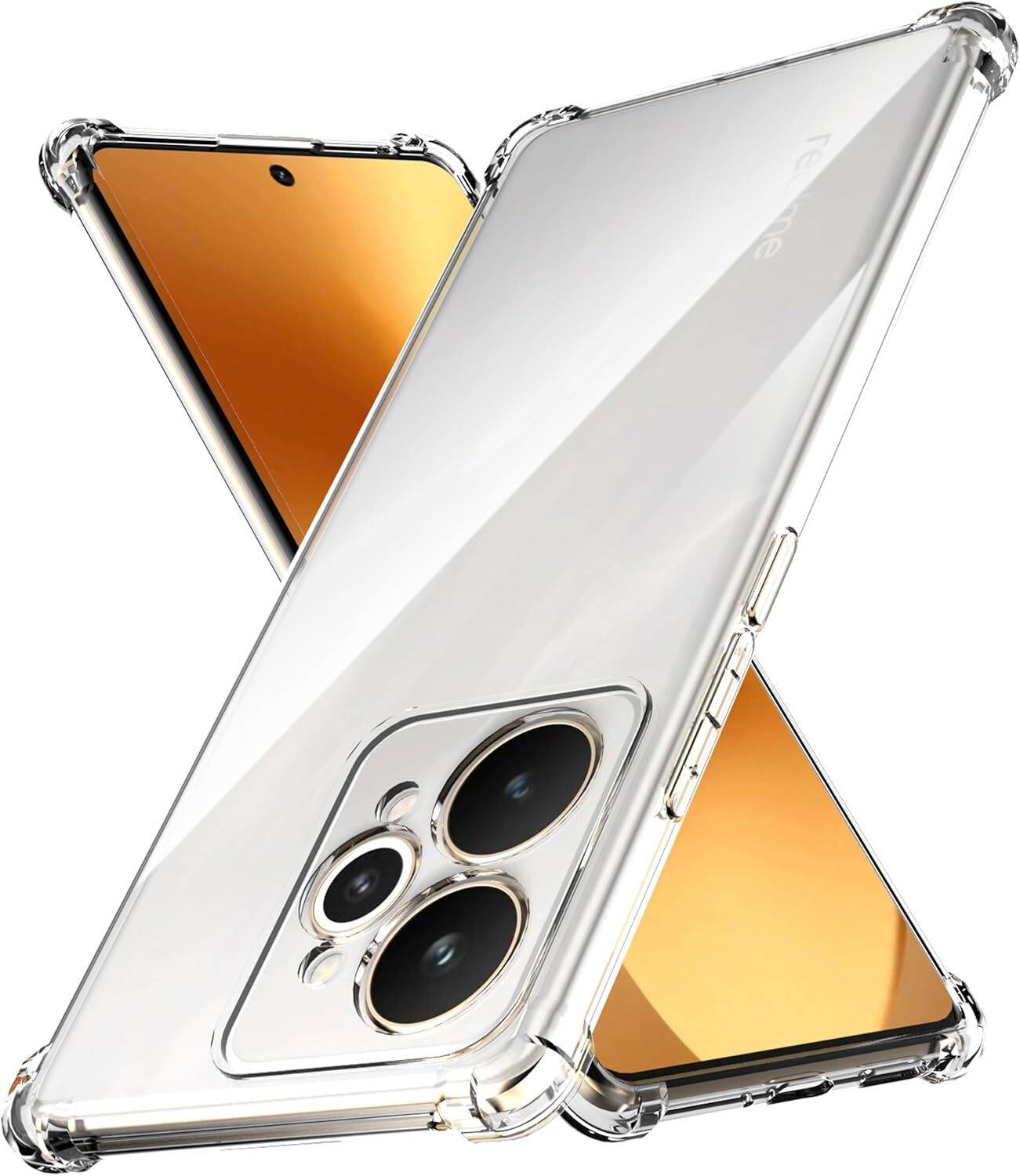 CLOYAAR Back Cover for Realme 15 5G Bumper Silicon Transparent Case