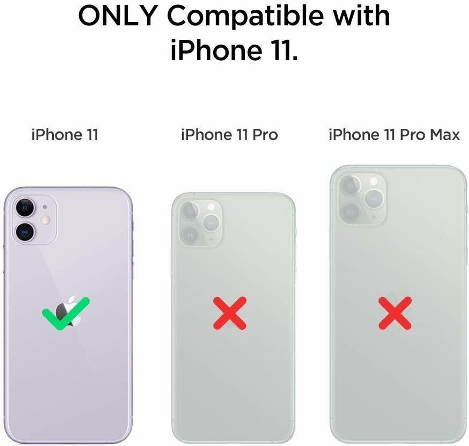 Image of Spigen Rugged Armor Back Cover for Apple iPhone 11 (Black, Rugged Armor, Thermoplastic Polyurethane, Pack of: 1)