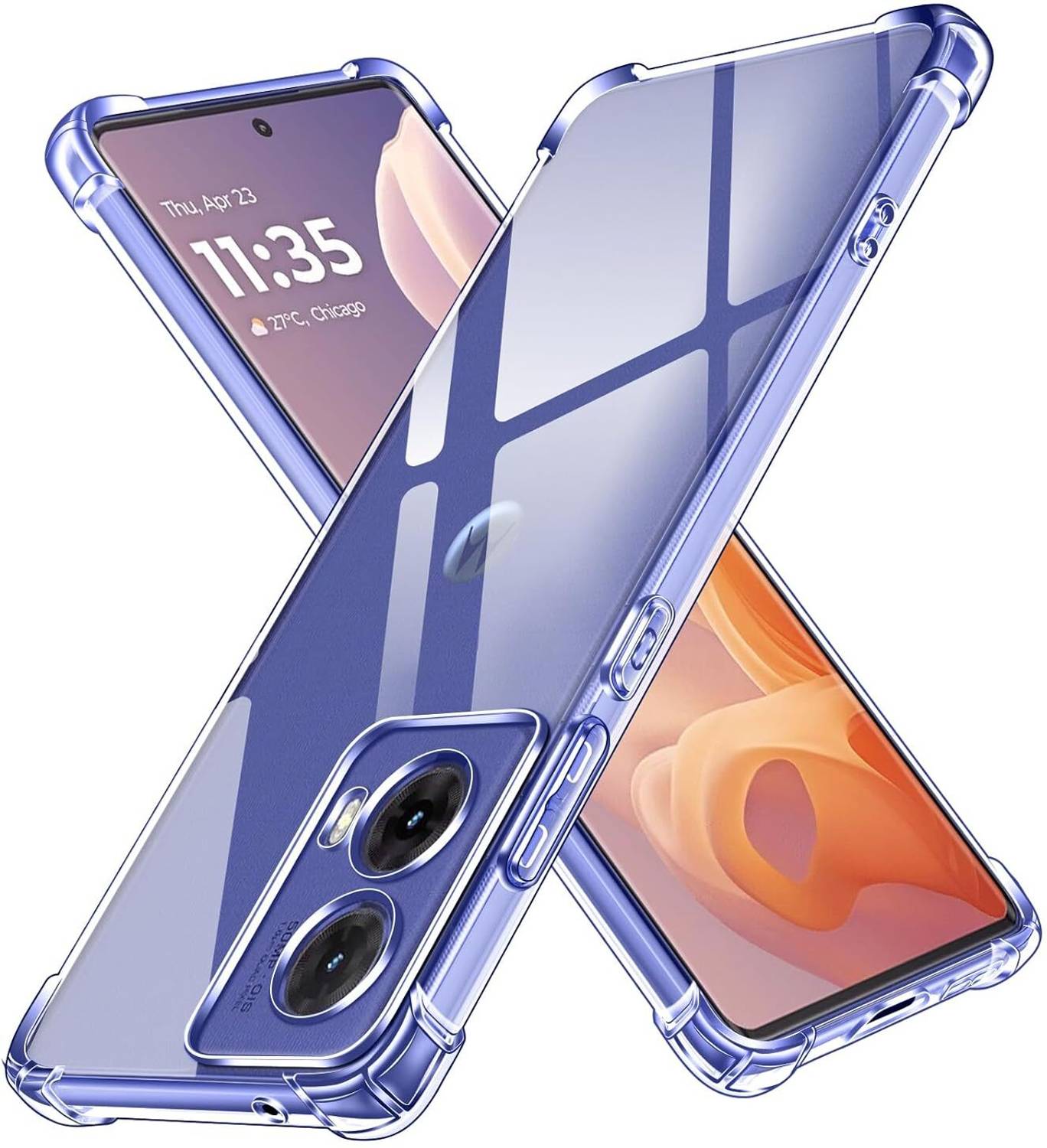 RUNICHA Back Cover for MOTOROLA Edge 50 Fusion