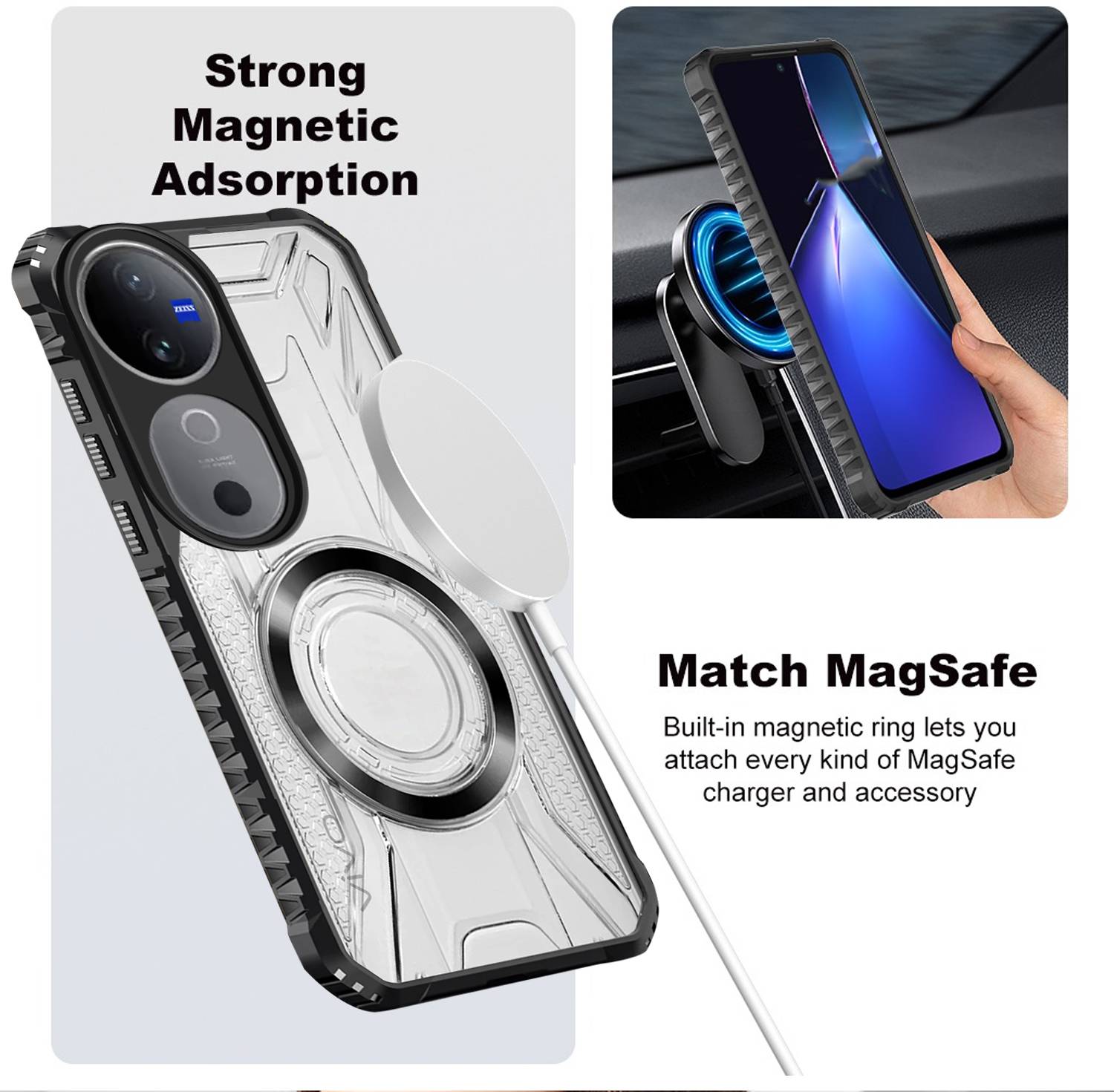KartV Back Cover for vivo V40 Pro 5G Black - Image 4