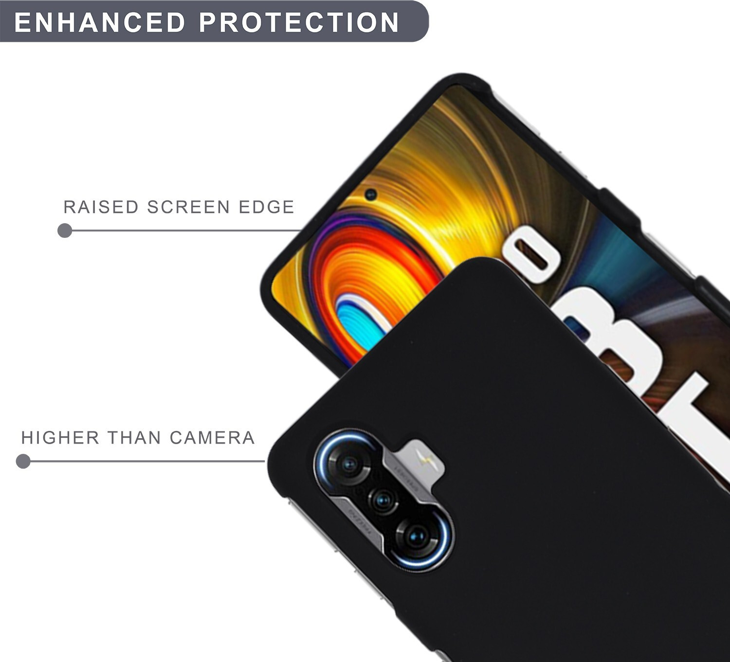 Image of Sprig Liquid Silicone Back Cover for POCO F3 GT, Poco F3 GT