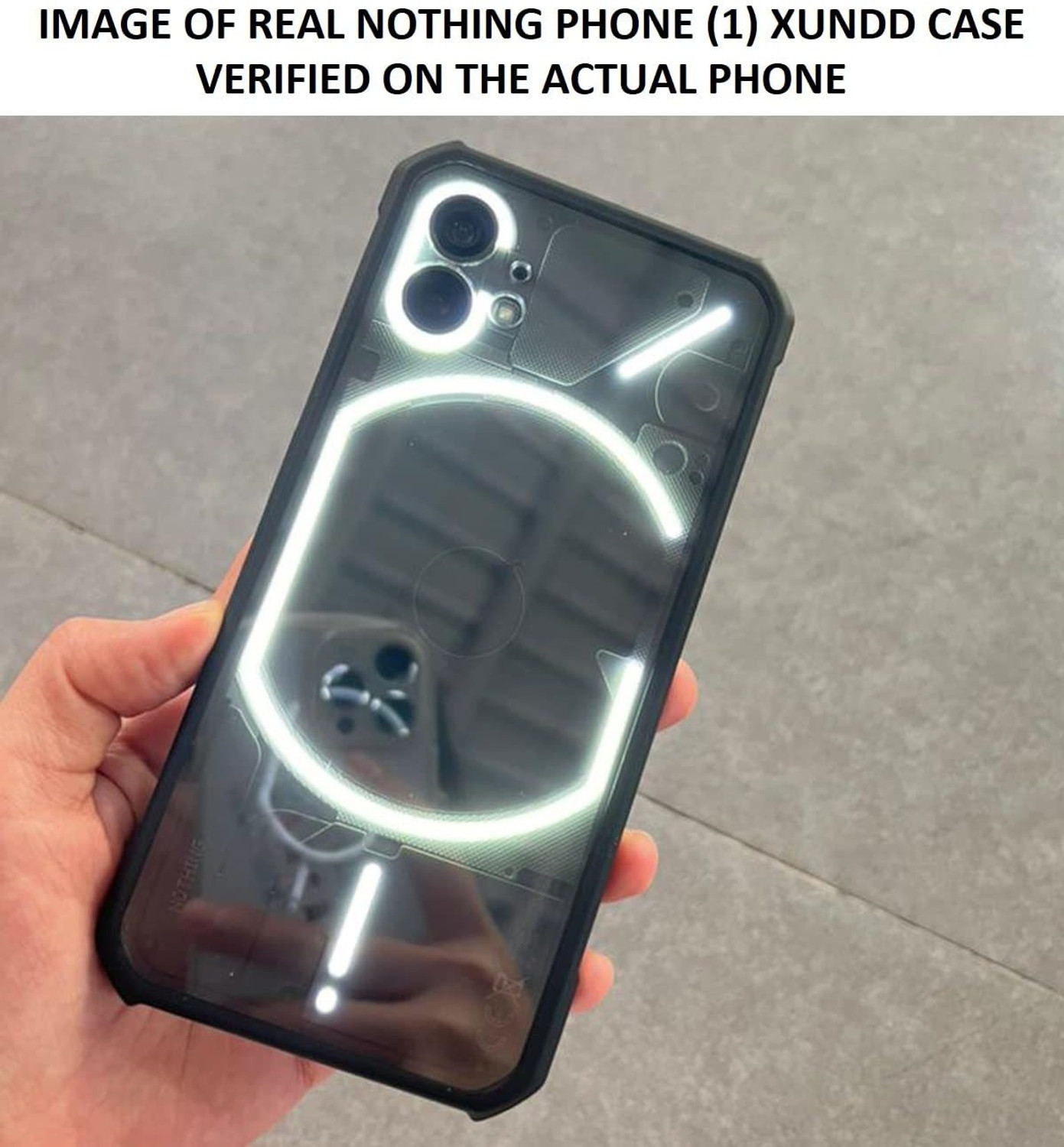 Image of coverplay Back Cover for Nothing Phone (1) (Black, Shock Proof, Plastic)