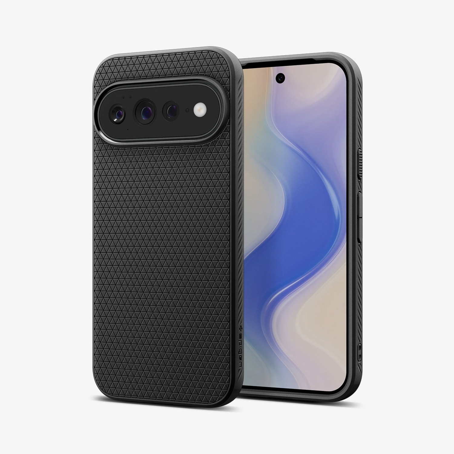 Image of Spigen Back Cover for Google Pixel 11 Pro (Black, Flexible, Thermoplastic Polyurethane, Pack of: 1)