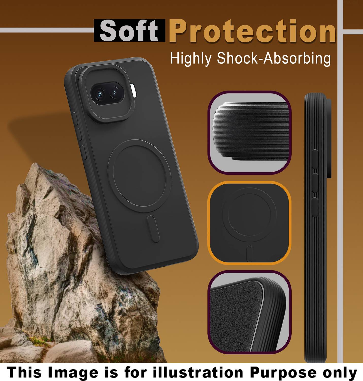 GLOBAL NOMAD Back Cover for vivo S2 Black - Image 4