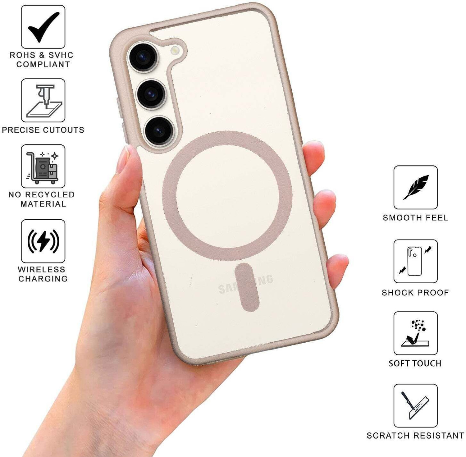 Image of Sprig Transparent Magnetic Back Cover for Samsung Galaxy S23 Plus 5G