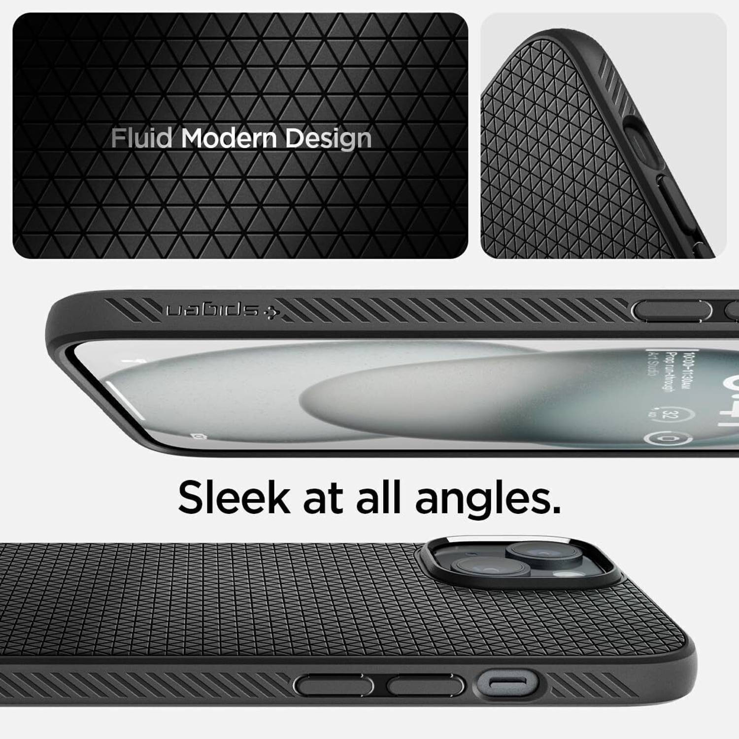 Spigen Liquid Air Back Cover for iPhone 15 (Black) - Image 3