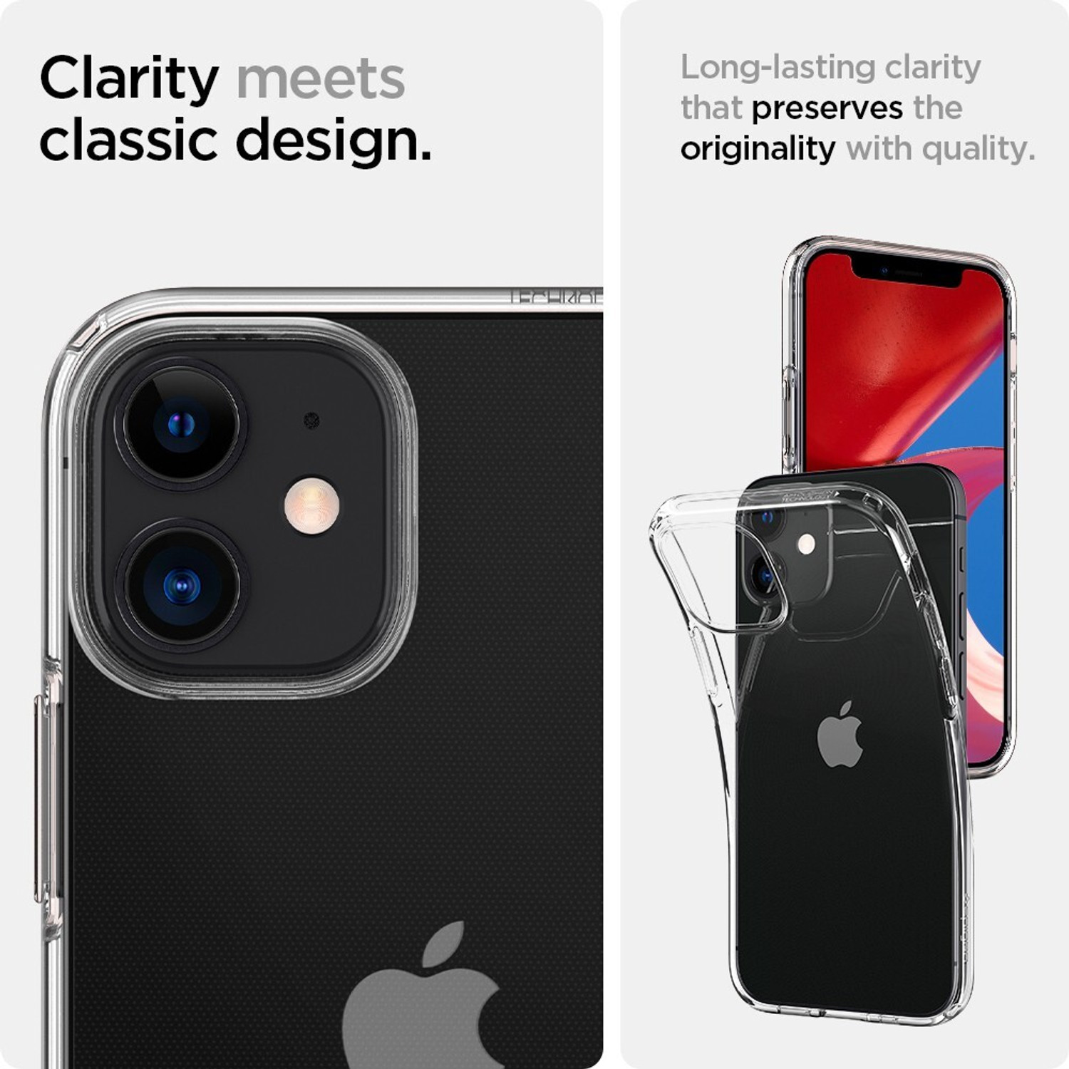 Image of Spigen Liquid Crystal Back Cover for Apple iPhone 12 mini