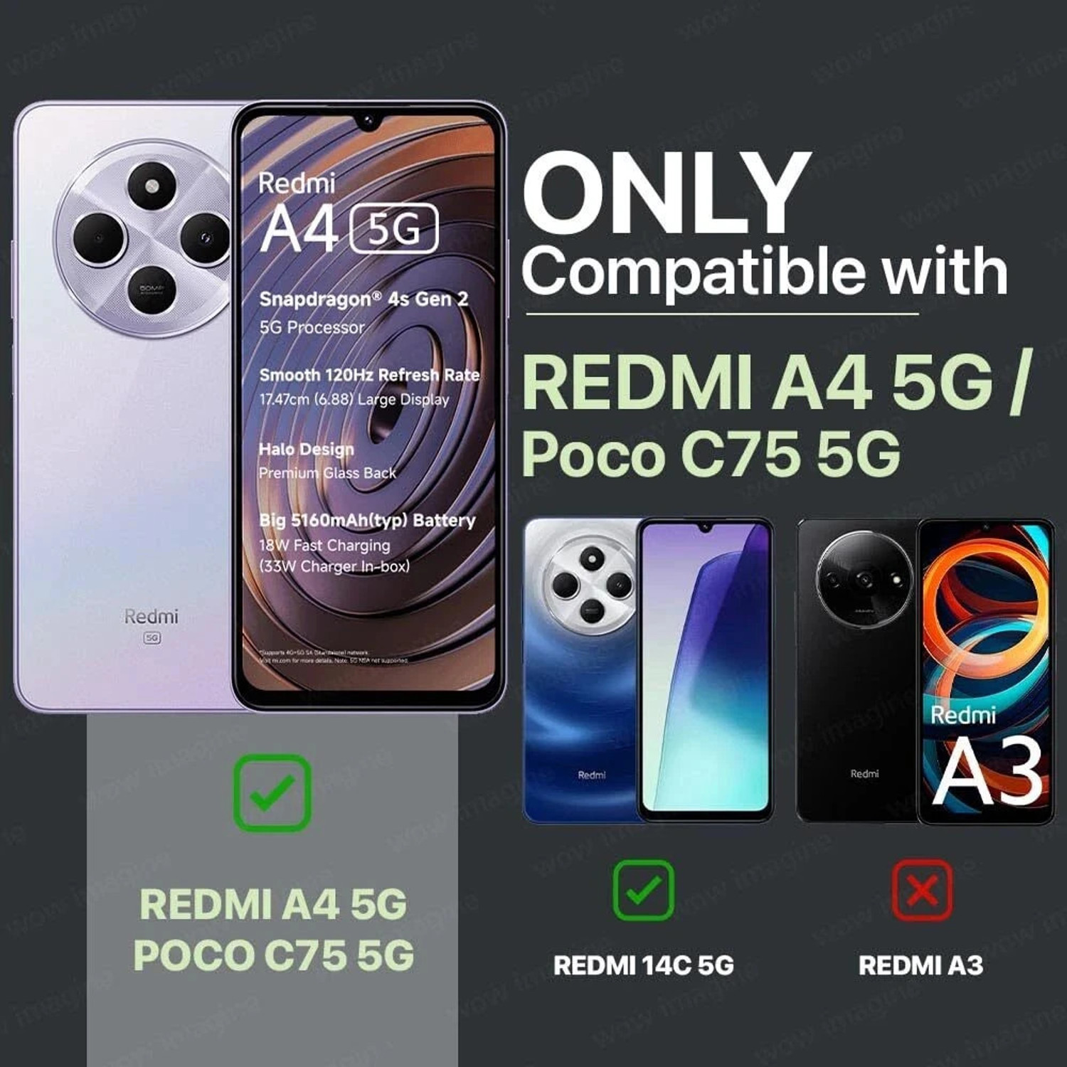 Image of Kypo Back Cover for REDMI A4 5G