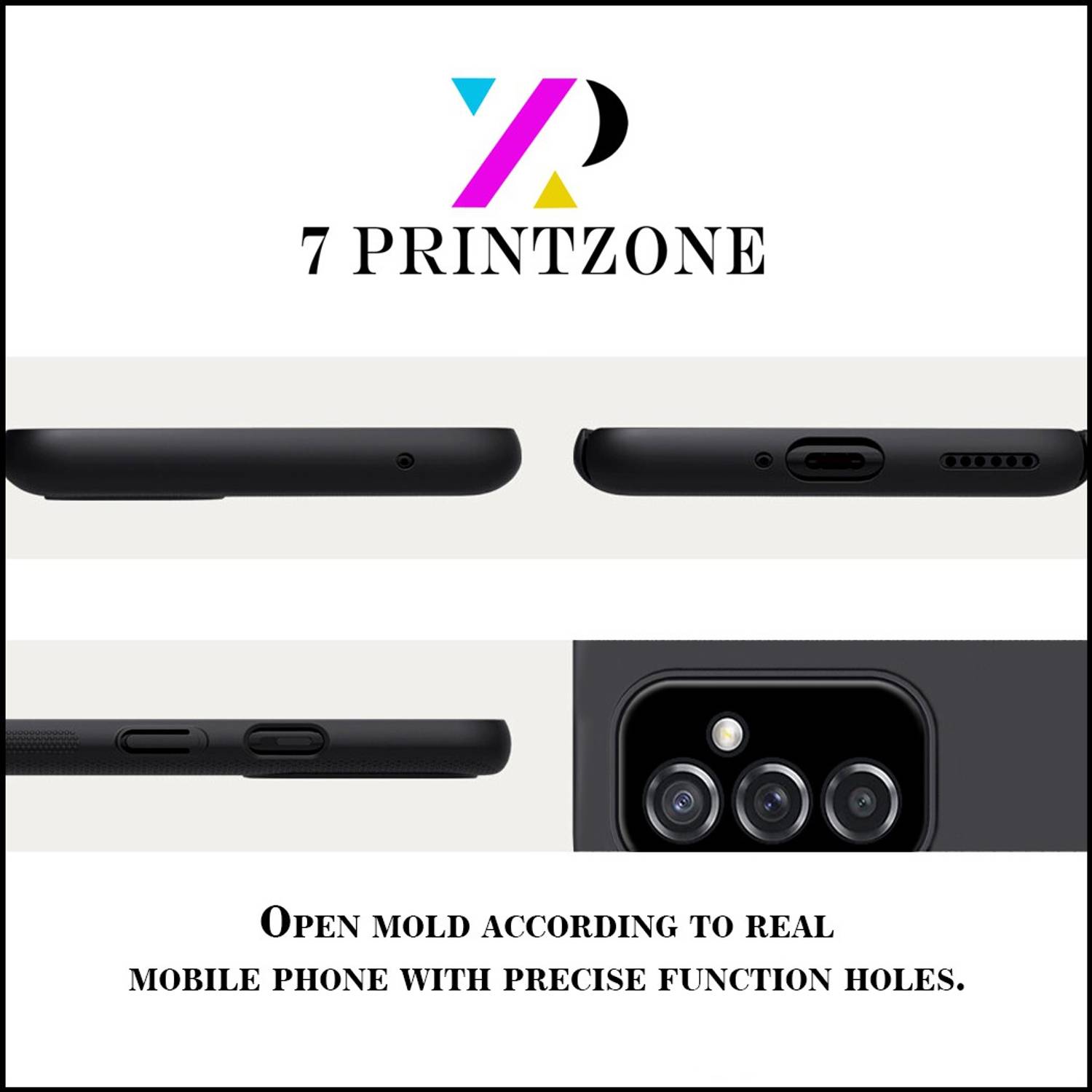 7printzone Back Cover for Samsung Galaxy A33 Black - Image 2