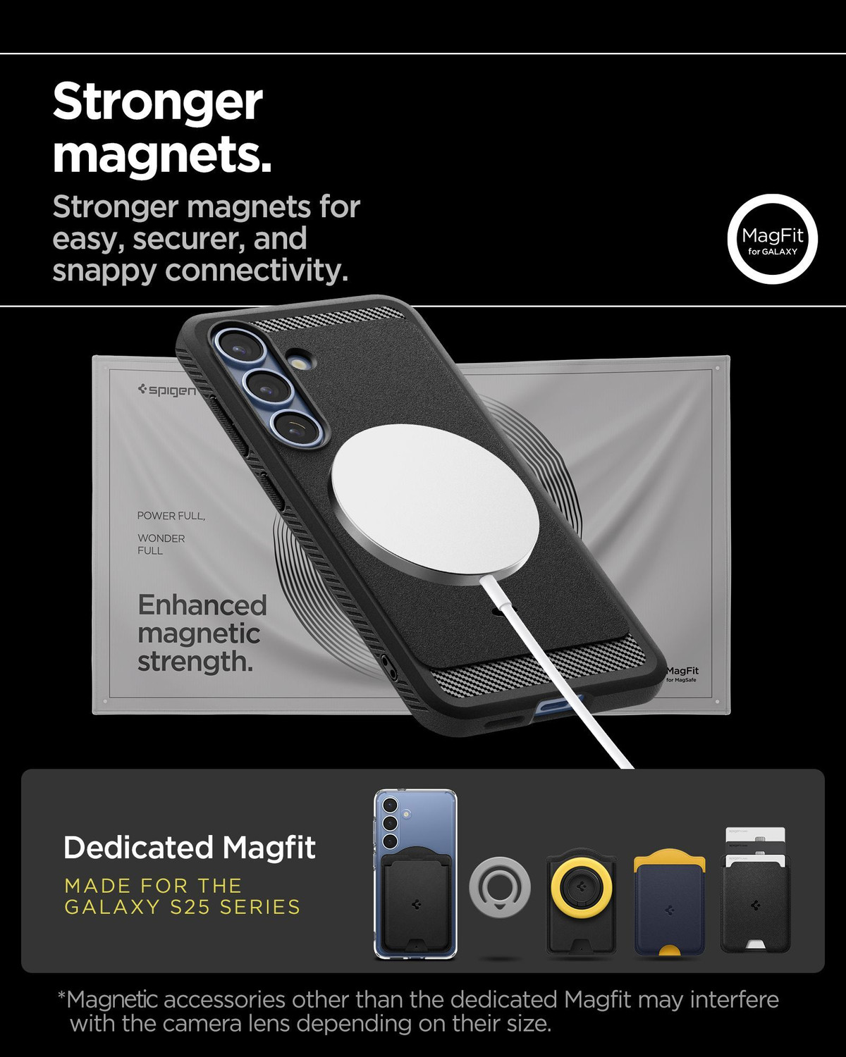 Image of Spigen Rugged Armor MagFit Back Cover for Samsung Galaxy S25