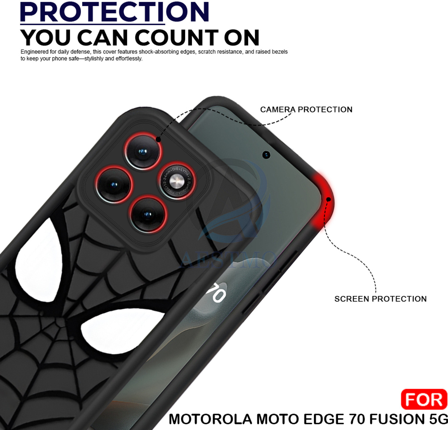 Image of AESTMO Back Cover for Moto Edge 70 Fusion 5G