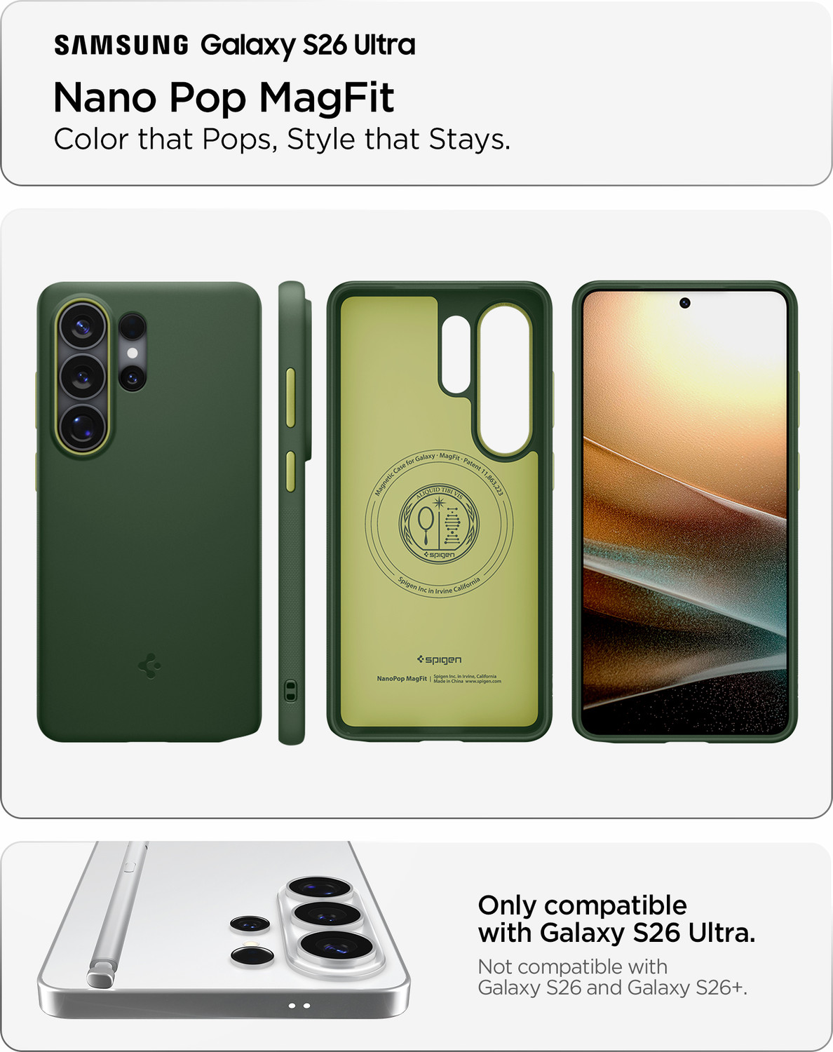 Image of Spigen Nano Pop MagFit Back Cover for Samsung Galaxy S26 Ultra 5G