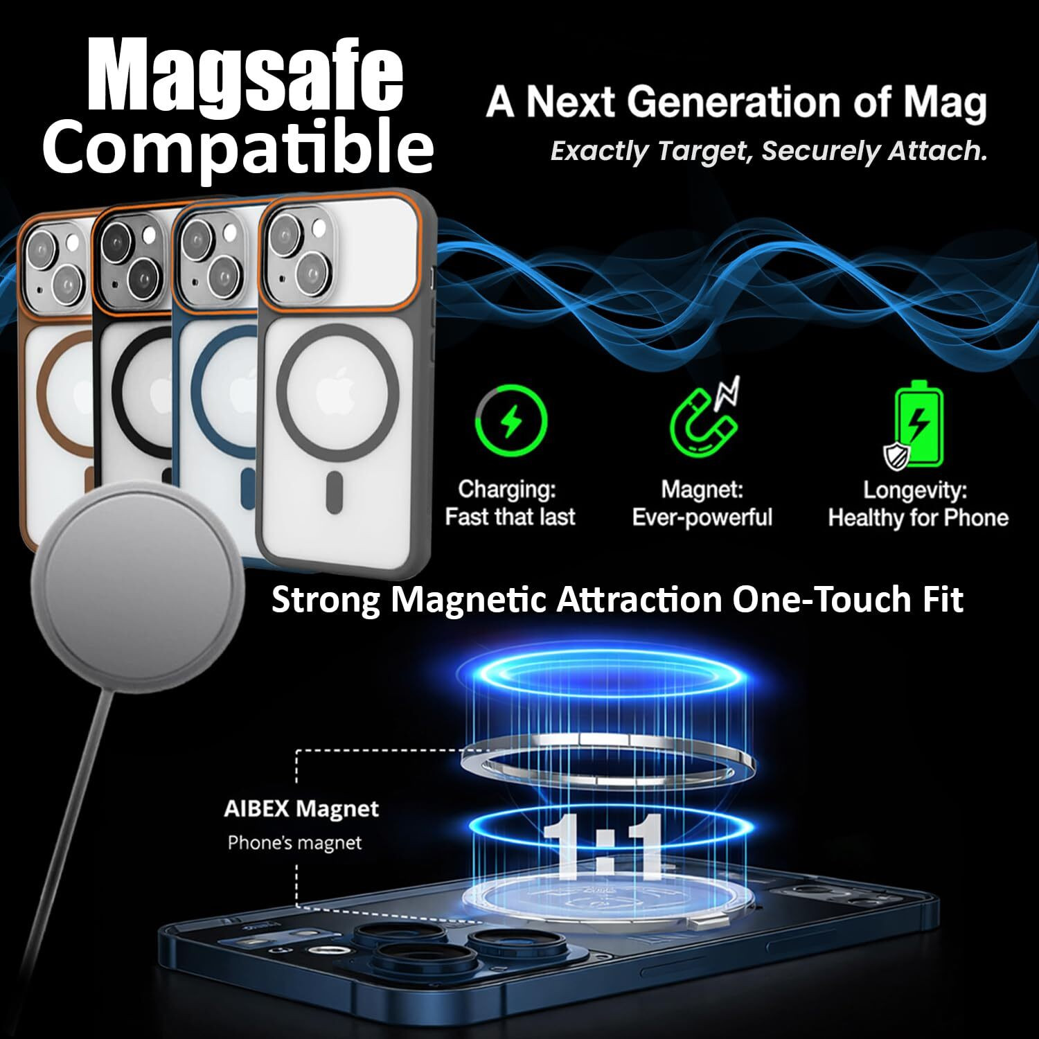 Image of AIBEX Back Cover for Apple iPhone 13 / Apple iPhone 14 | Slim Shockproof Back Cover with Camera Lens Protection