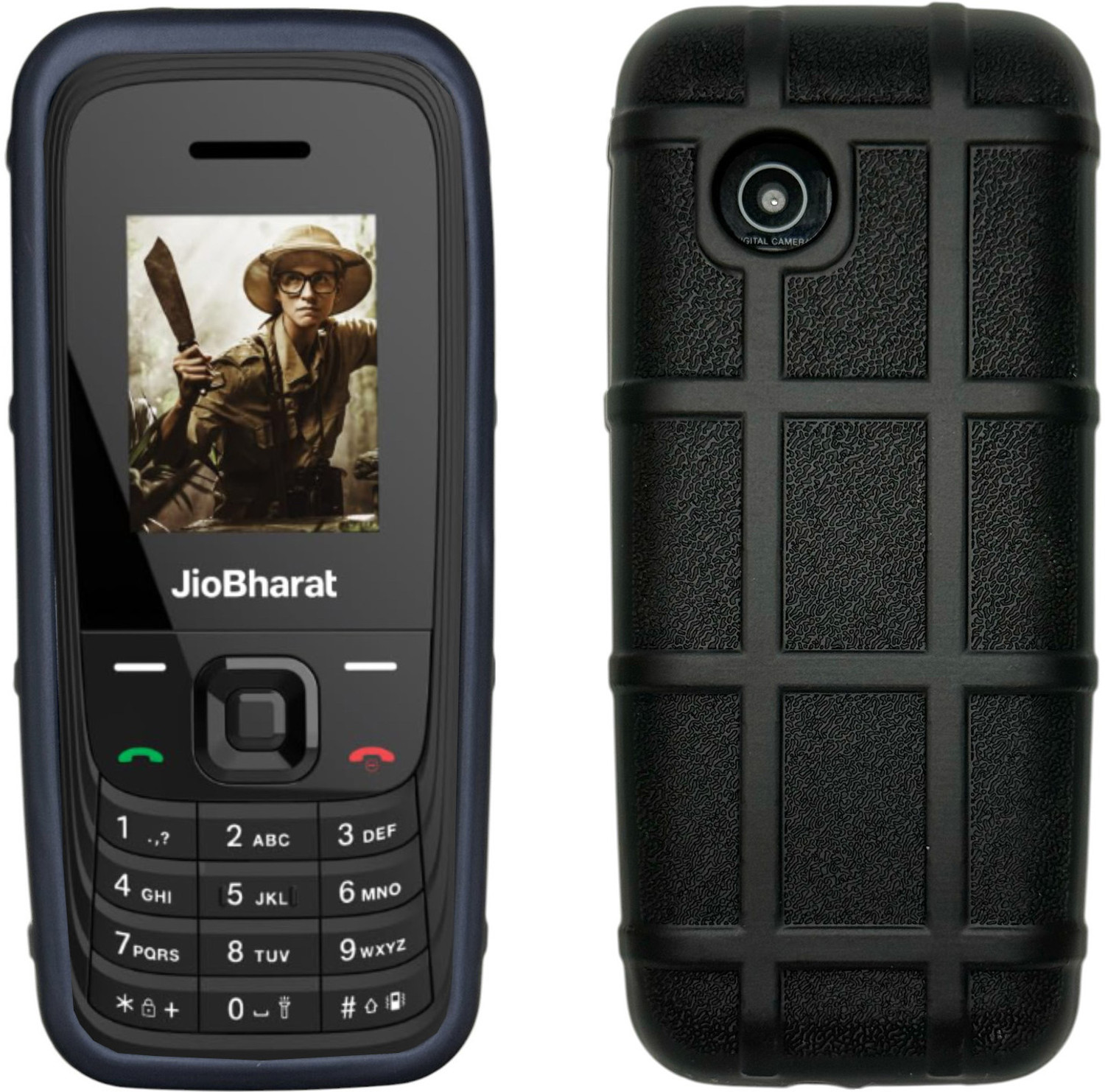 Image of Gizmofreaks Back Cover for Jio Bharat V4 4G Model No.: JBV191M2 Keypad Mobile Feature Phone Rugged Case
