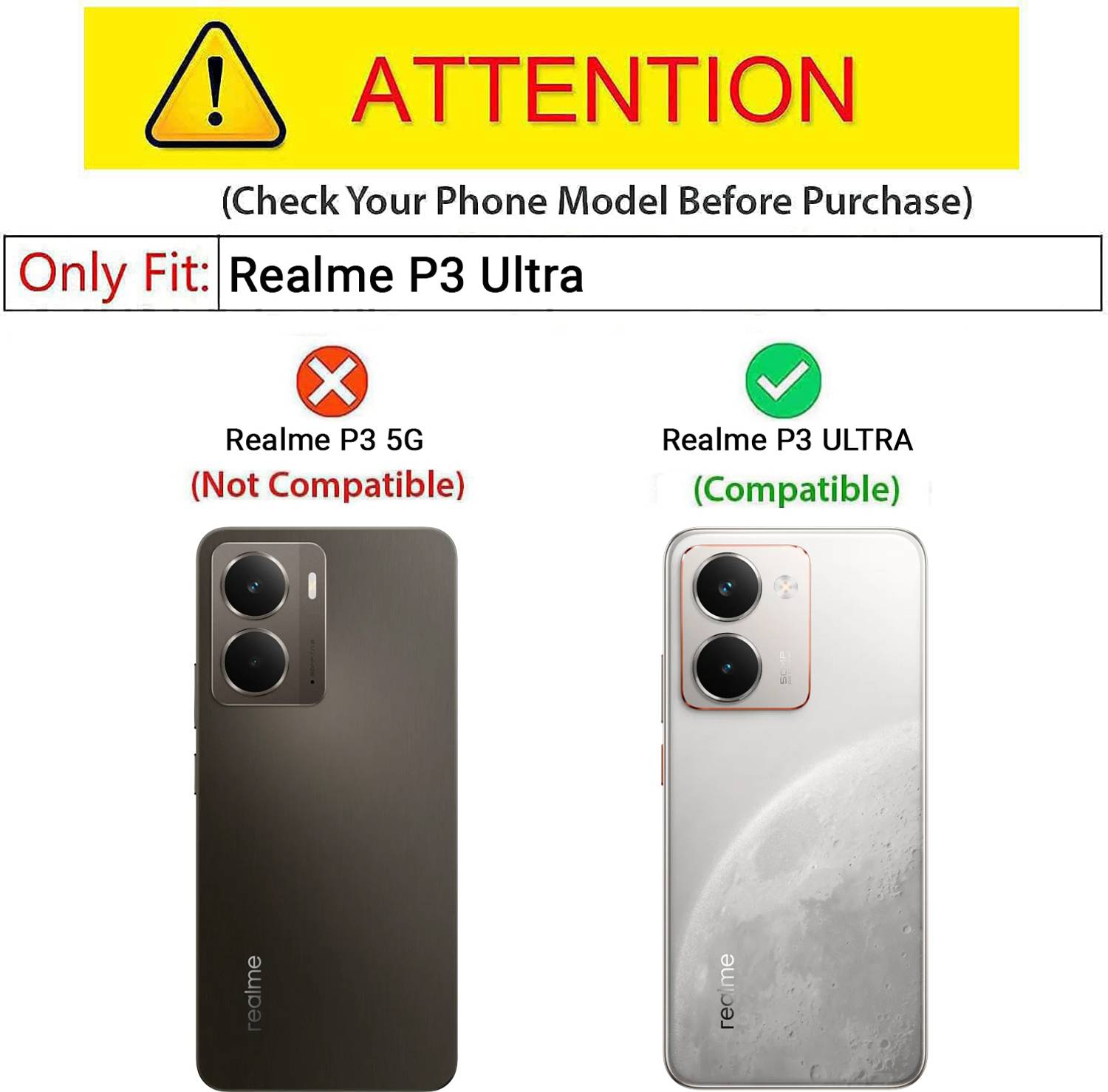 Kapa Back Cover for Realme P3 Ultra 5G Black - Image 2