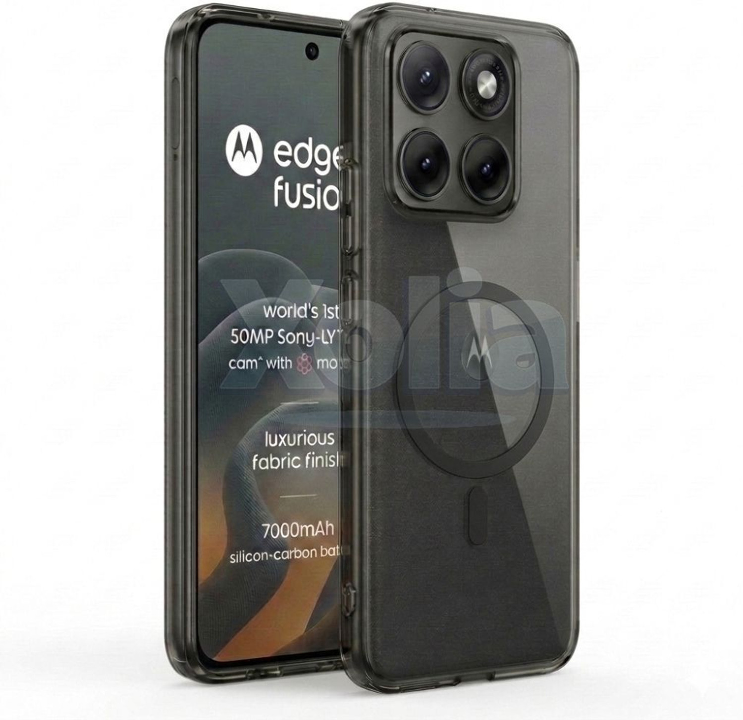 Image of Xolia Anti Yellow Back Cover for MOTOROLA Edge 70 Fusion 5G (Black, Anti-Yellow, Polycarbonate, Pack of: 1)