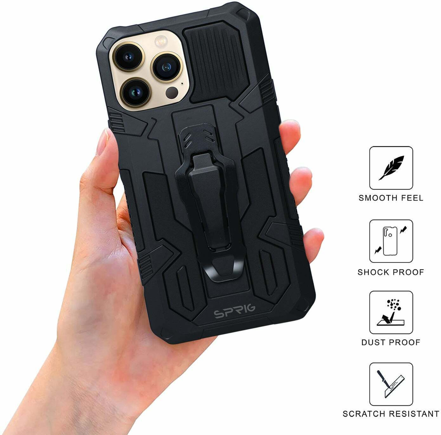 Image of Sprig Kick-stand Back Cover for APPLE iPhone 13 Pro Max, Apple iPhone 13 Pro Max, 13 Pro Max