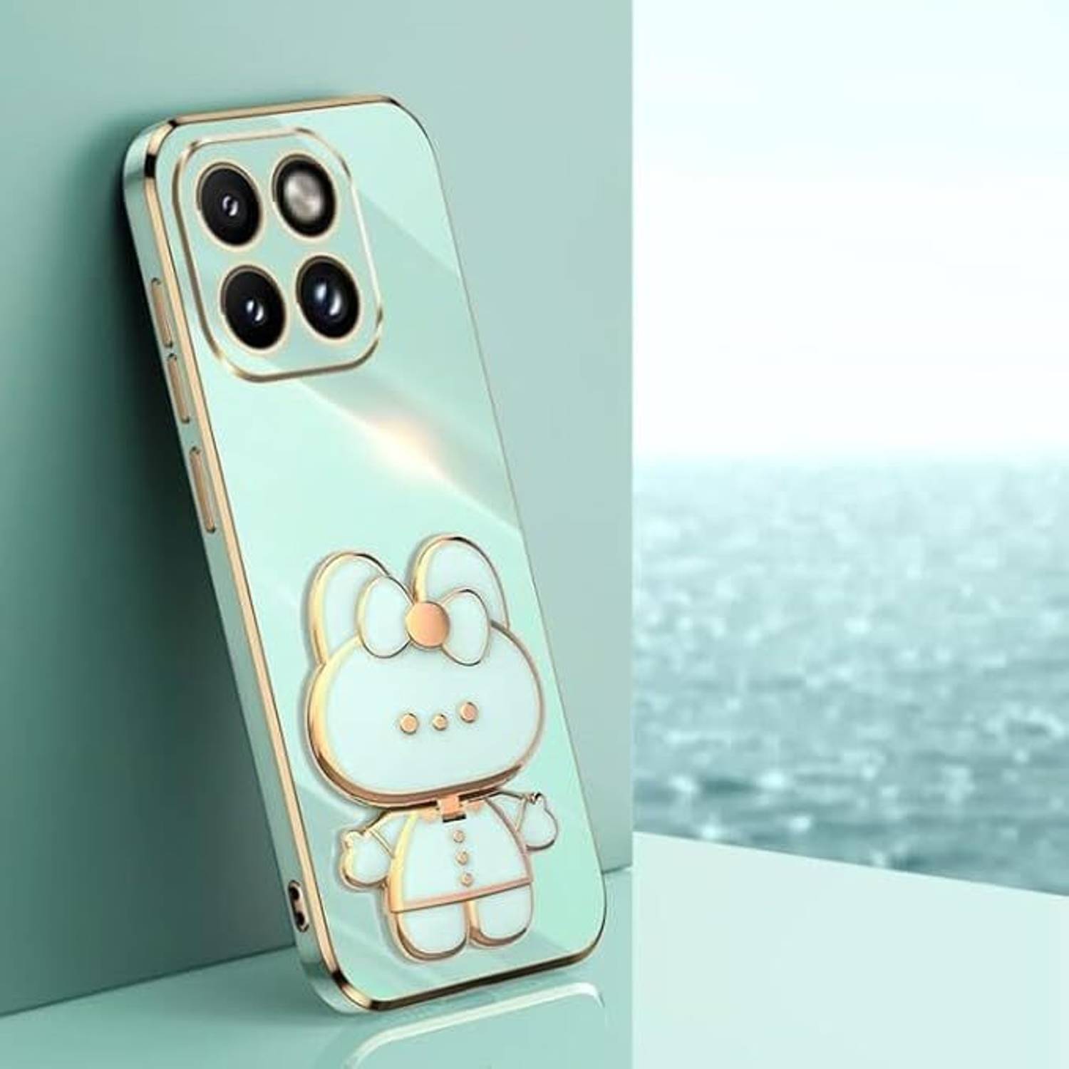 A3sprime Back Cover for MOTOROLA Edge 60 Pro 5G with Cute 3D Cartoon Shaped Folding Mobile Stand Holder