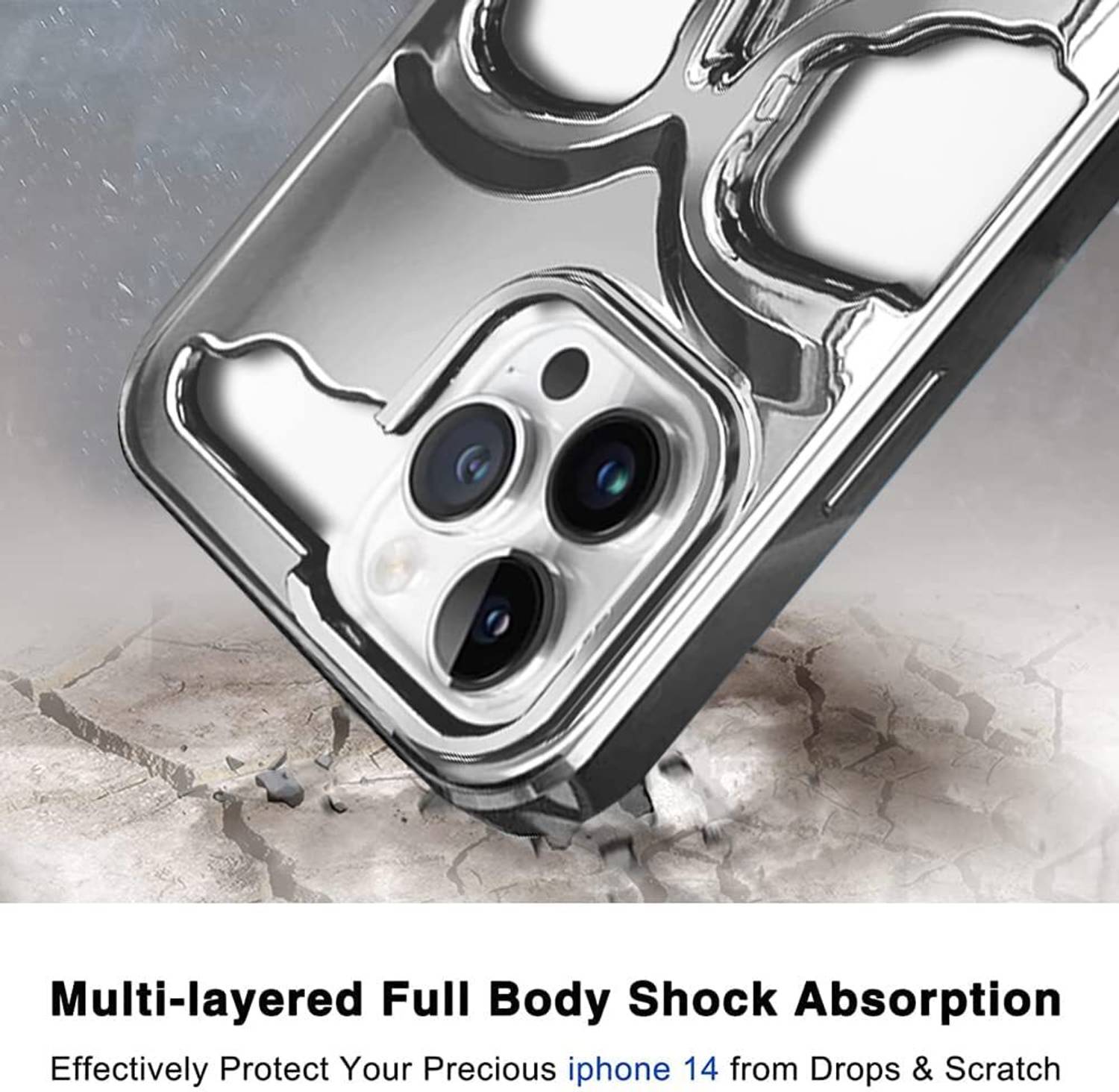 Dallao Back Cover for iPhone 13 Silver - Image 4