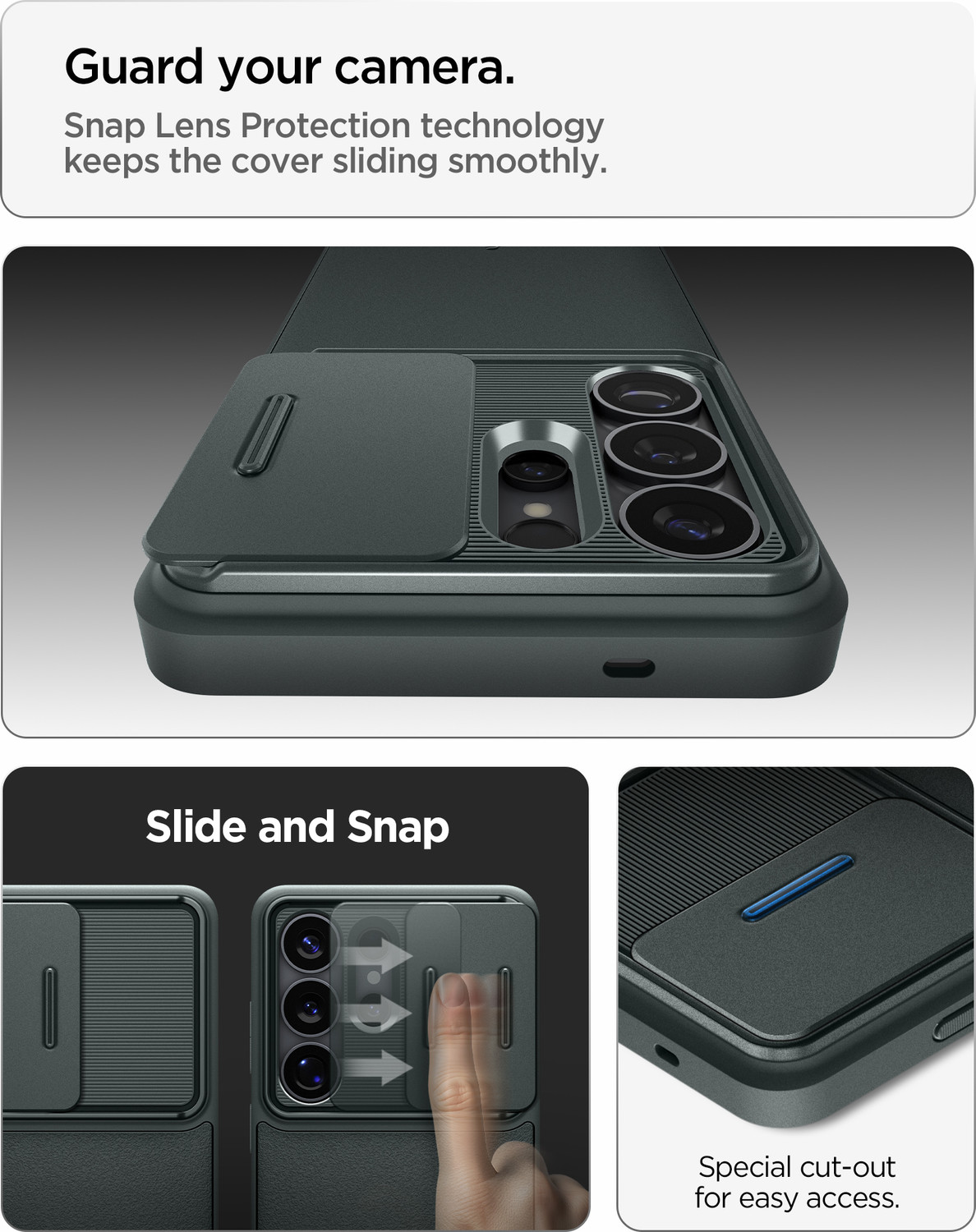 Image of Spigen Optik Armor Back Cover for Samsung Galaxy S26 Ultra 5G