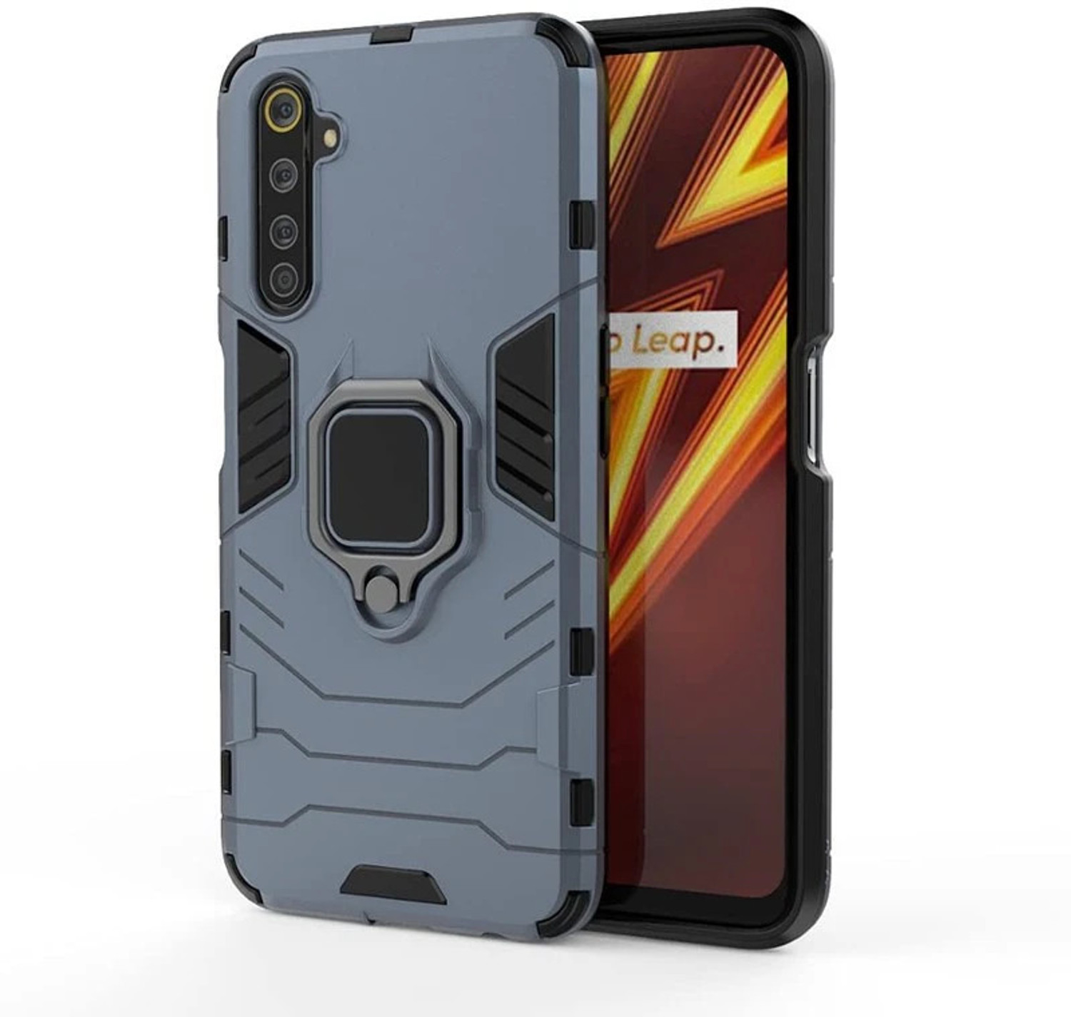 Image of cascov Back Cover for Realme X50 Pro (Blue, Ring Case, Pack of: 1)
