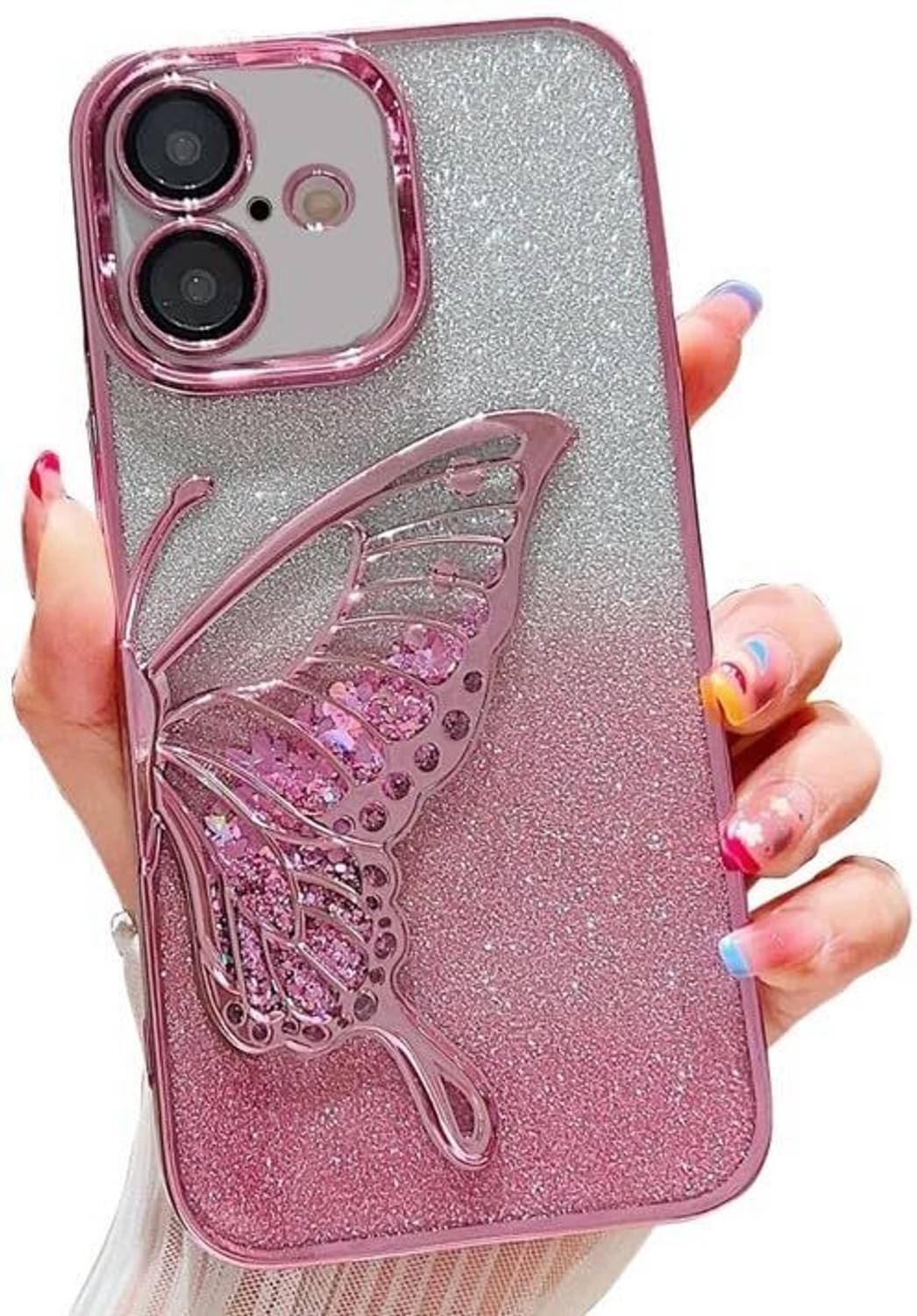 A3sprime Back Cover for Apple iPhone 16 Plus |Soft TPU Fancy Design Butter Fly Shaped Camera Lens Protector|