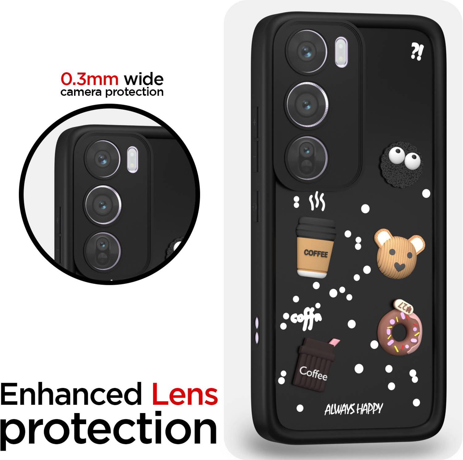 Pikkme Back Cover for Oppo Reno 12 Pro 5G Black - Image 5