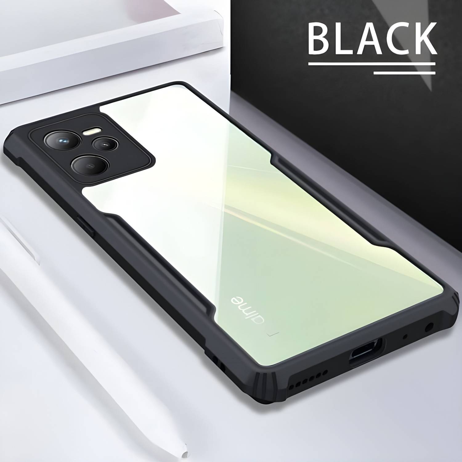 Chic Vibe Back Cover for Realme C35 Black - Image 2