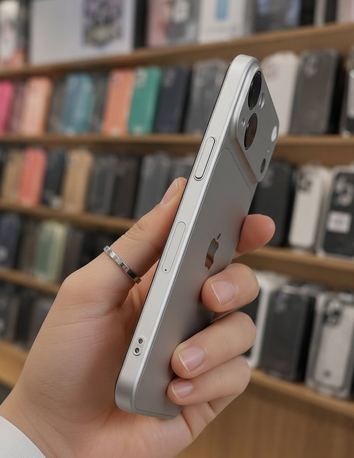 HANIRY Back Cover for iPhone 13 Silver - Image 5