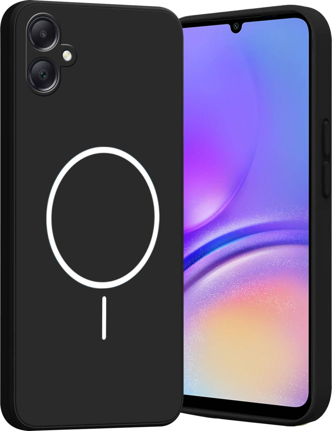 Ascensify Back Cover for Samsung A05 Soft Silicone, Flexible, Slim Case with Printed Ring Design