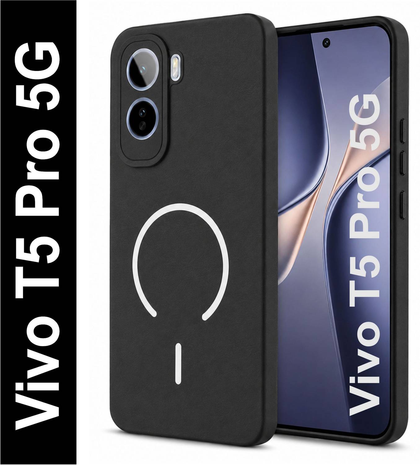 SBMS Back Cover for Vivo T5 Pro 5G Black - Image 1