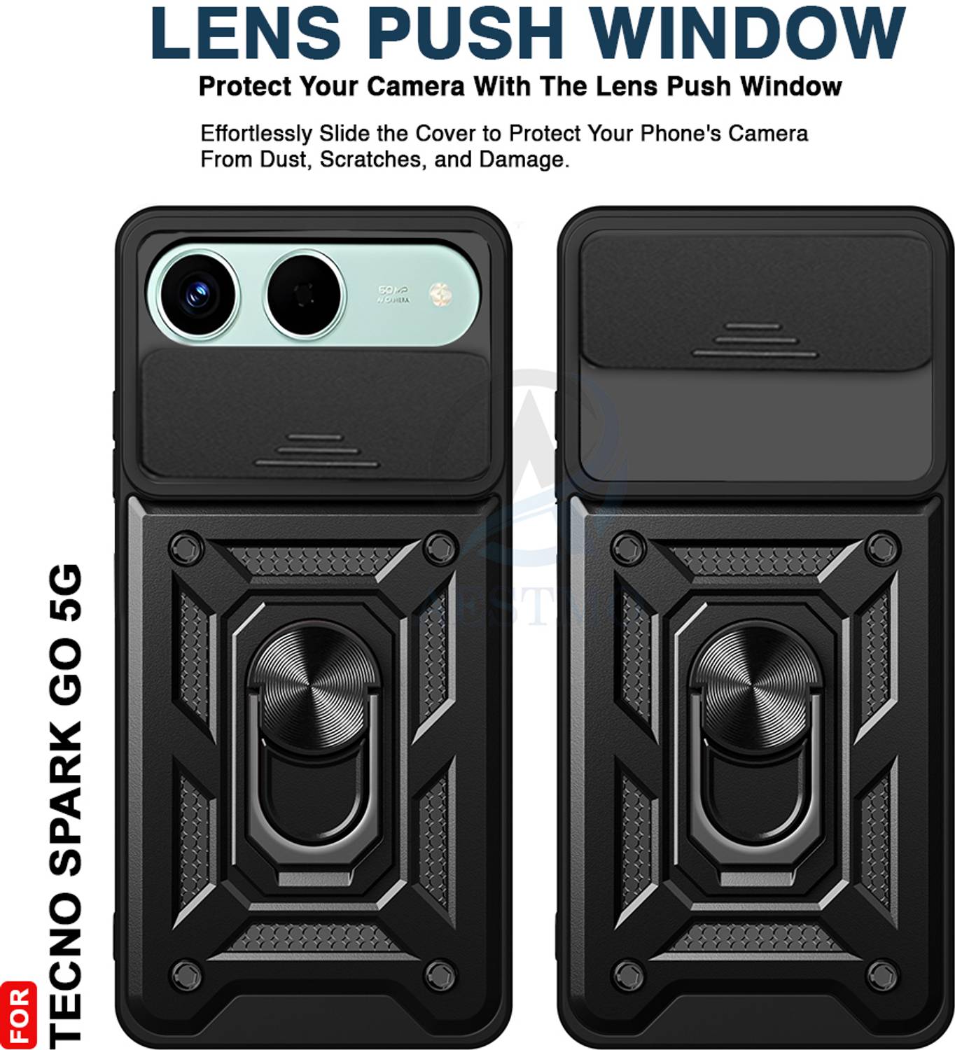 AESTMO Back Cover for Tecno Spark GO 5G Black - Image 4
