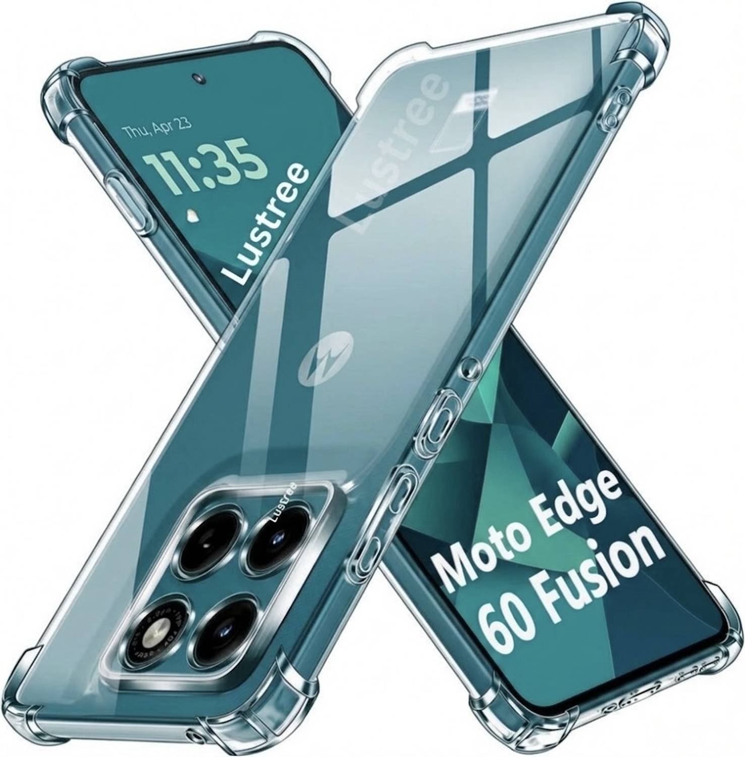 Lustree Back Cover for Motorola Edge 60 Fusion Silicon Transparent Case