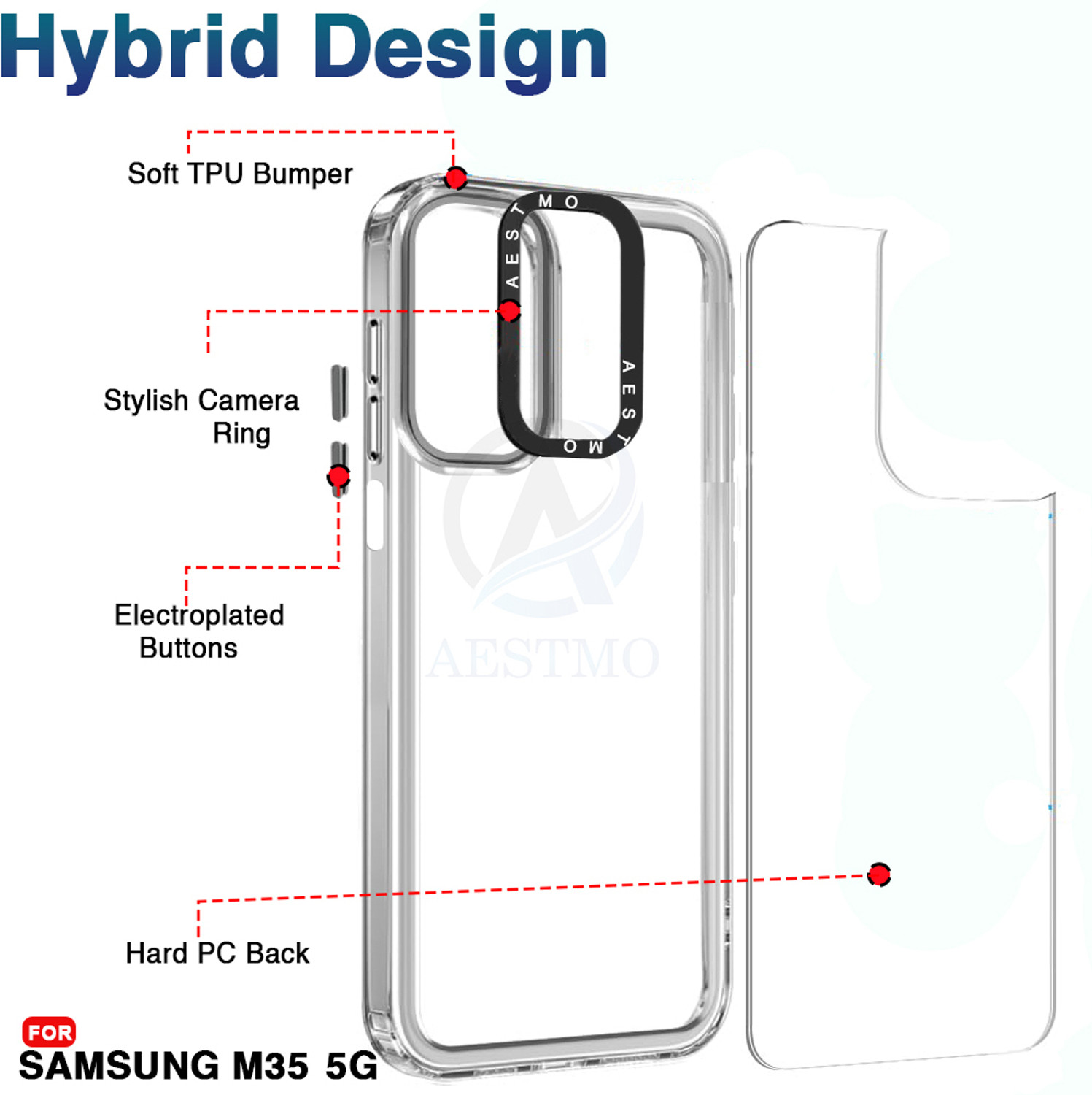 Image of AESTMO Back Cover for SAMSUNG Galaxy M35 5G
