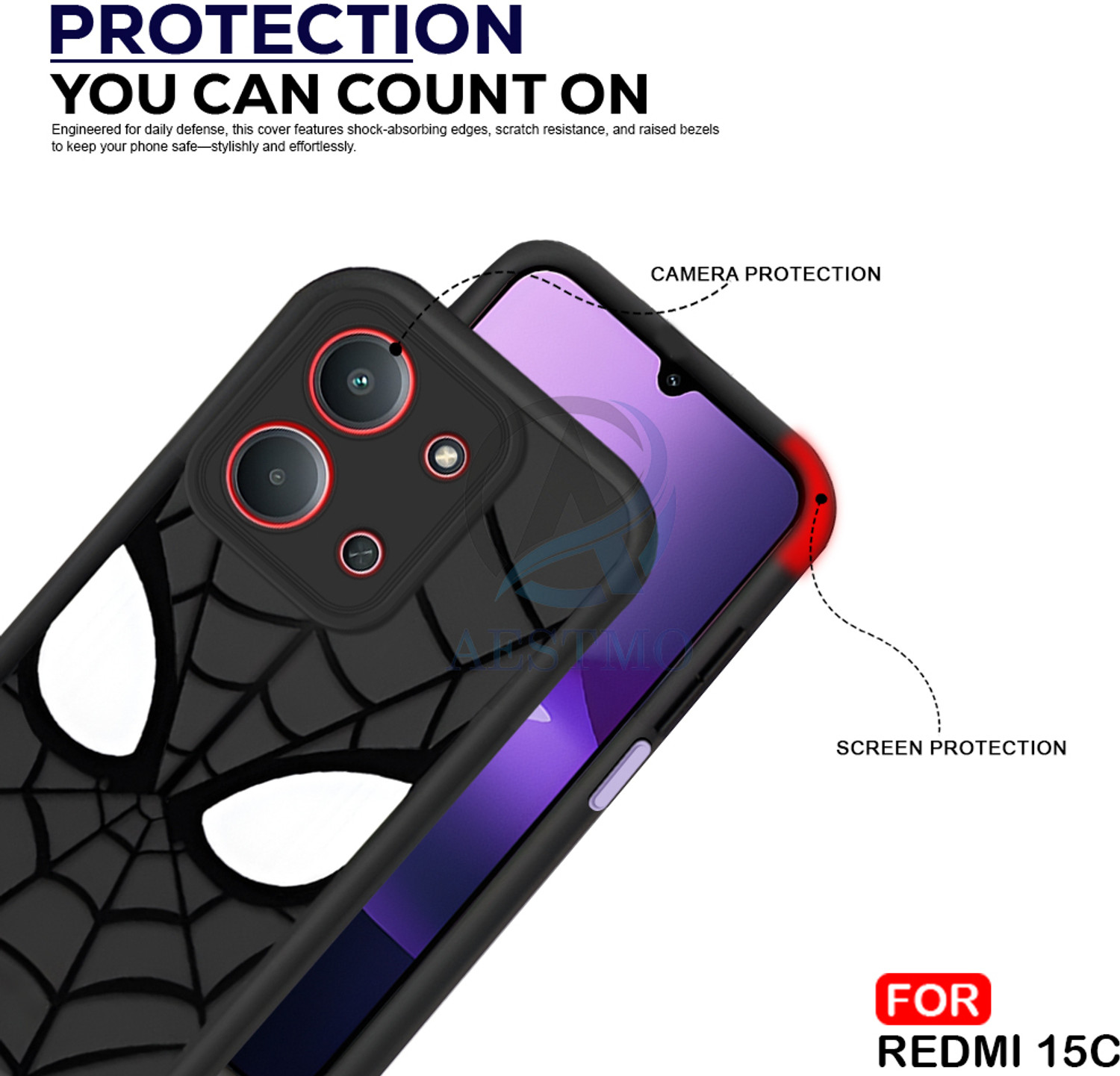 Image of AESTMO Back Cover for Redmi 15C 5G
