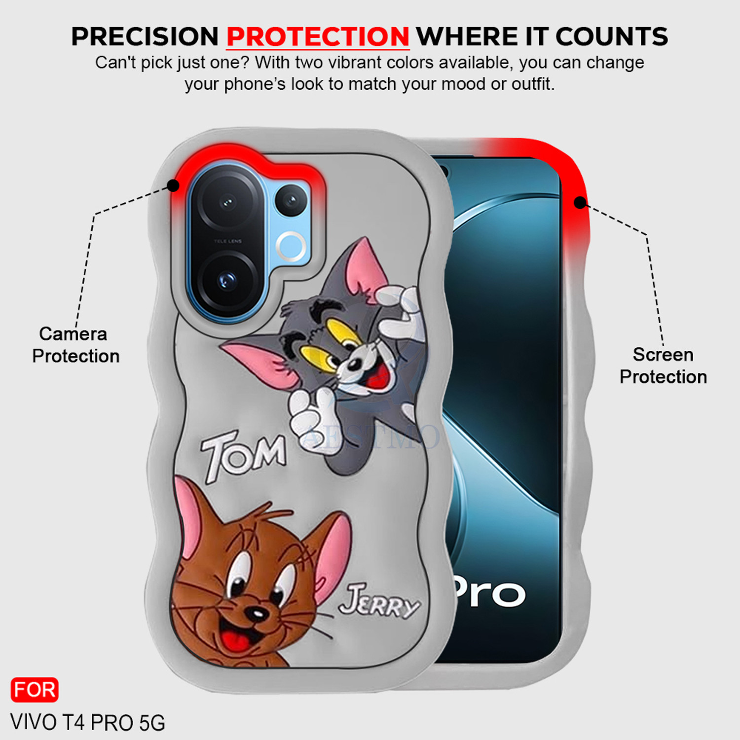 Image of AESTMO Back Cover for Vivo T4 Pro 5G