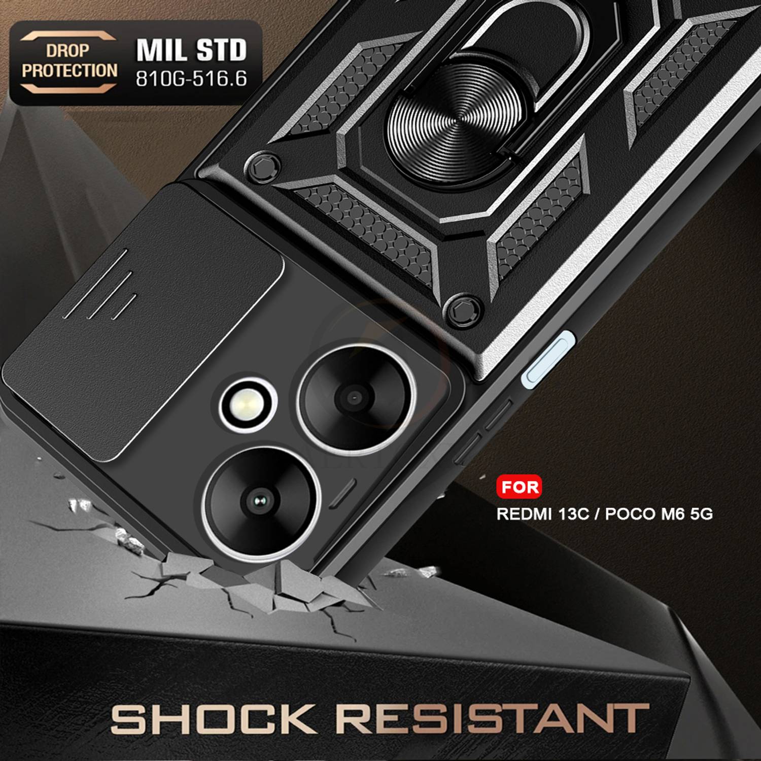 AERTOXX Back Cover for Redmi 13C 5G, Poco M6 5G - Image 4
