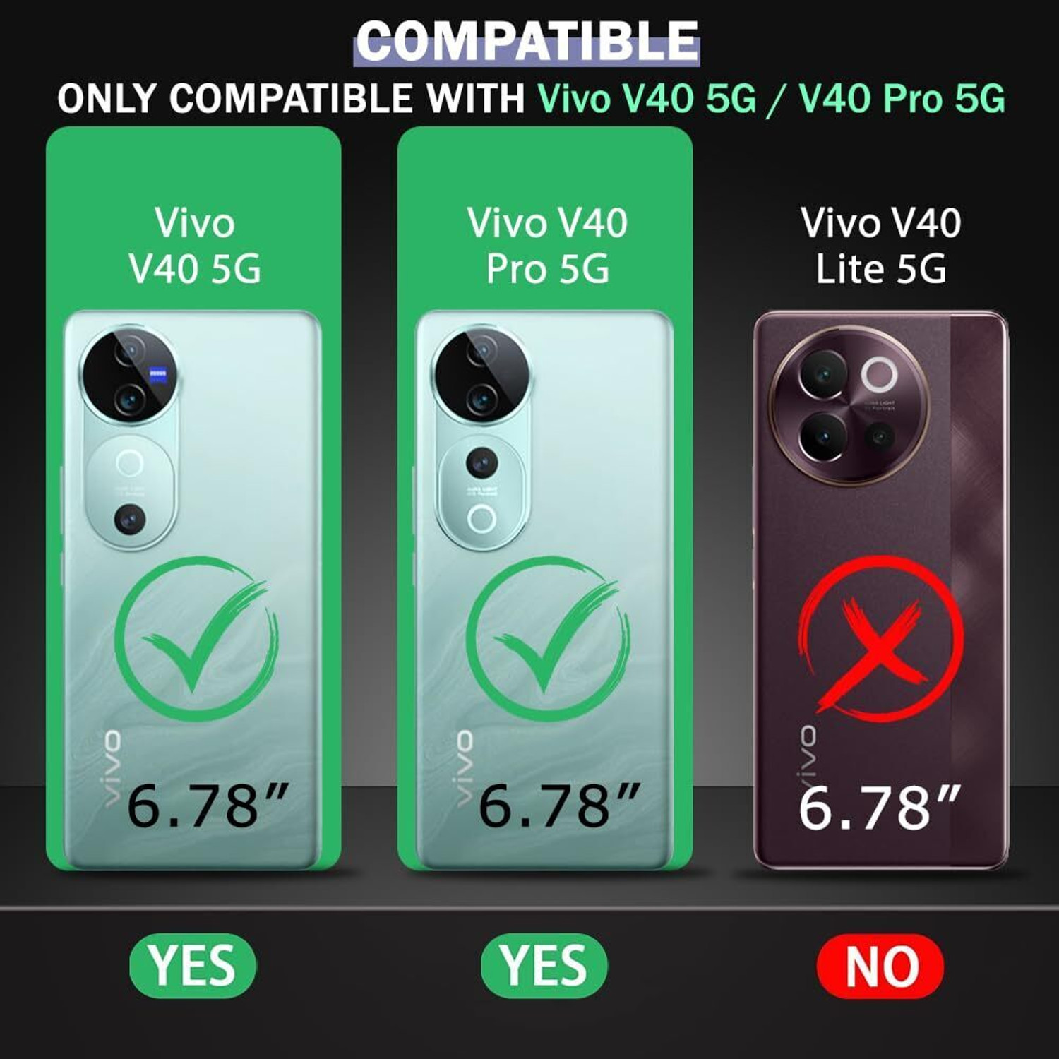 Image of Casener Back Cover for vivo V40 5G