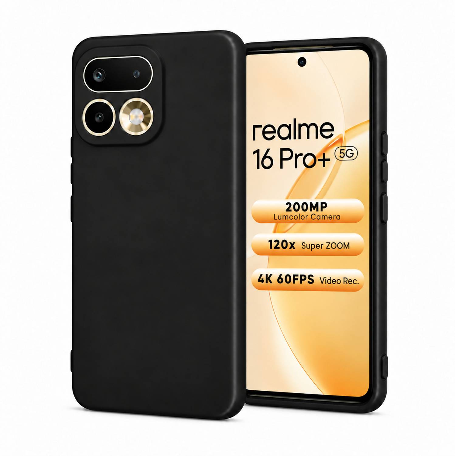 ArmourPro Back Cover for realme 16 Pro Plus 5G, realme 16 Pro +, Microfiber Lining, Silicon Case