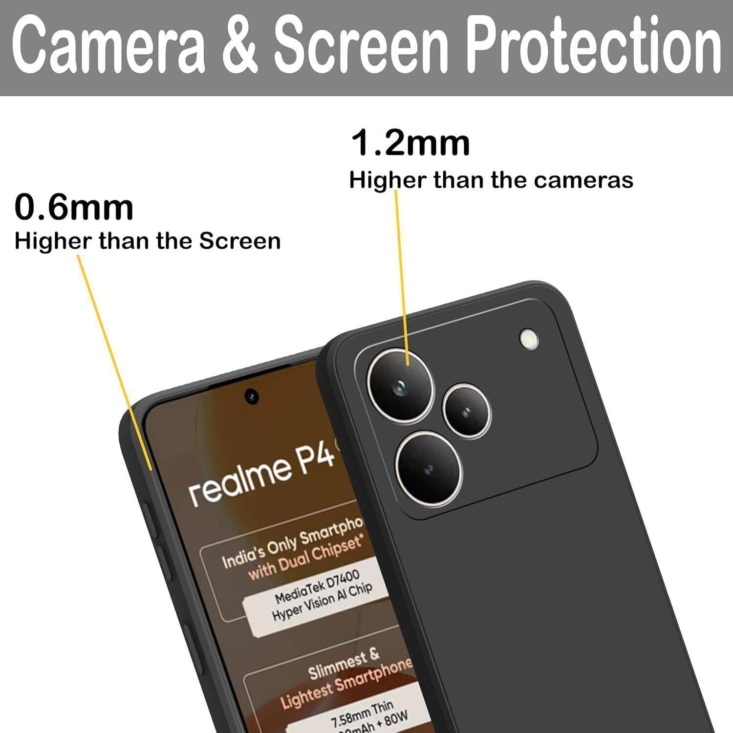 NEXZONE Back Cover for REALME P4, Black - Image 2
